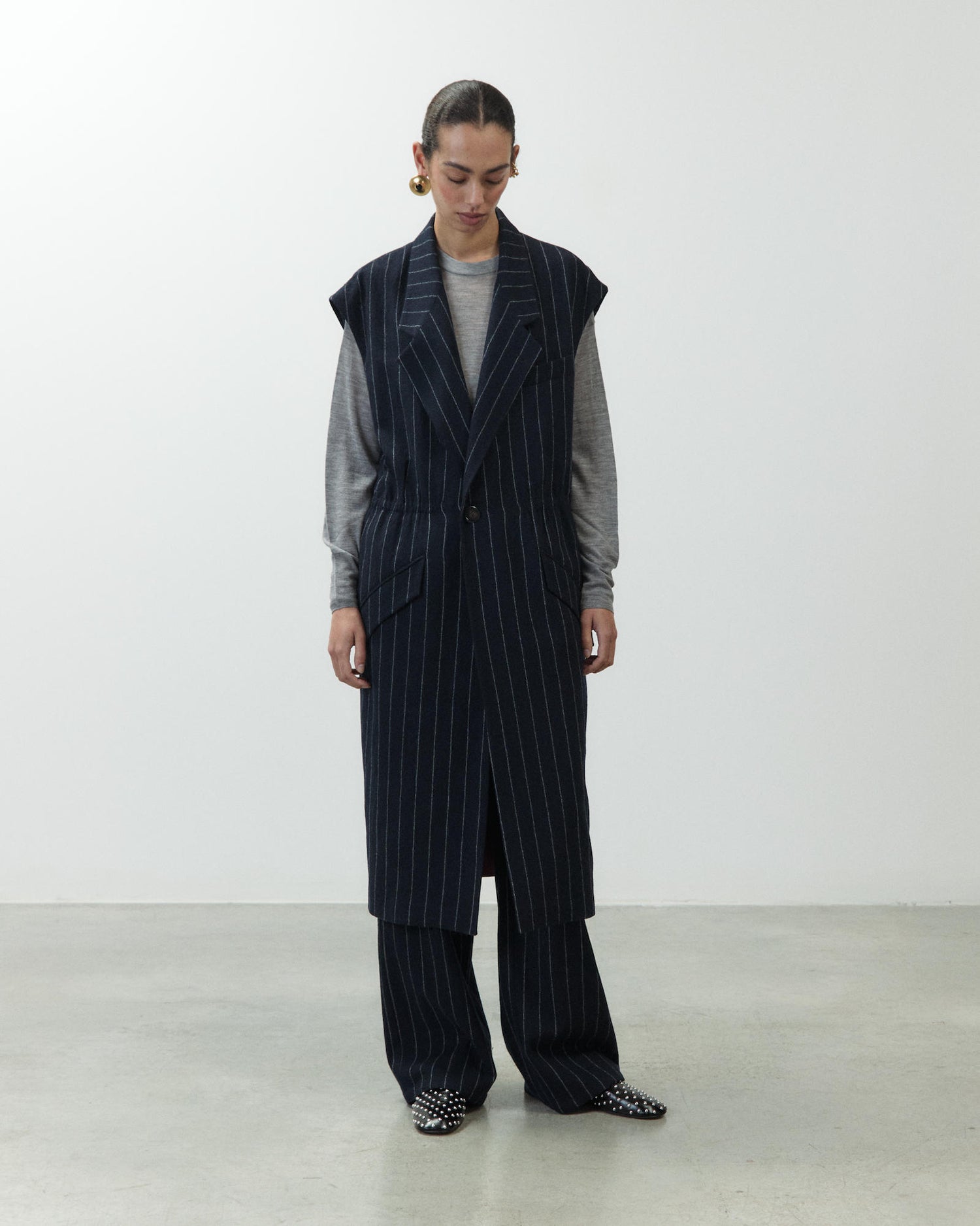 GILET LUNGO GESSATO
