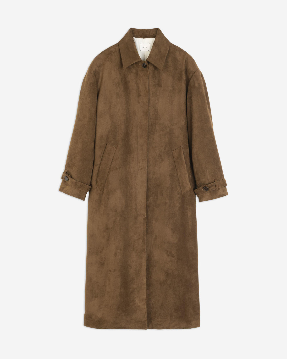 SUEDE-EFFECT TRENCH COAT