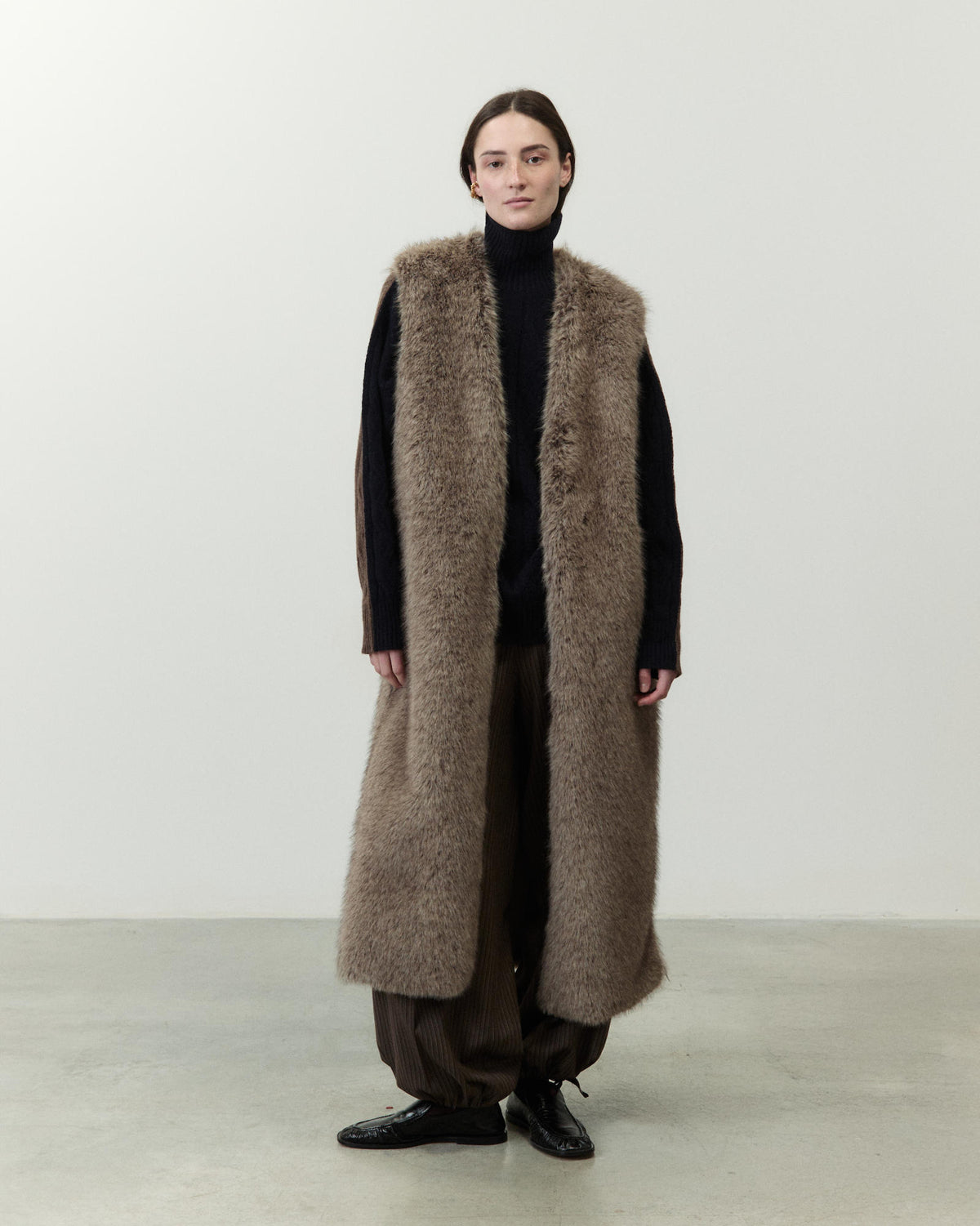 GILET LUNGO ECO FUR