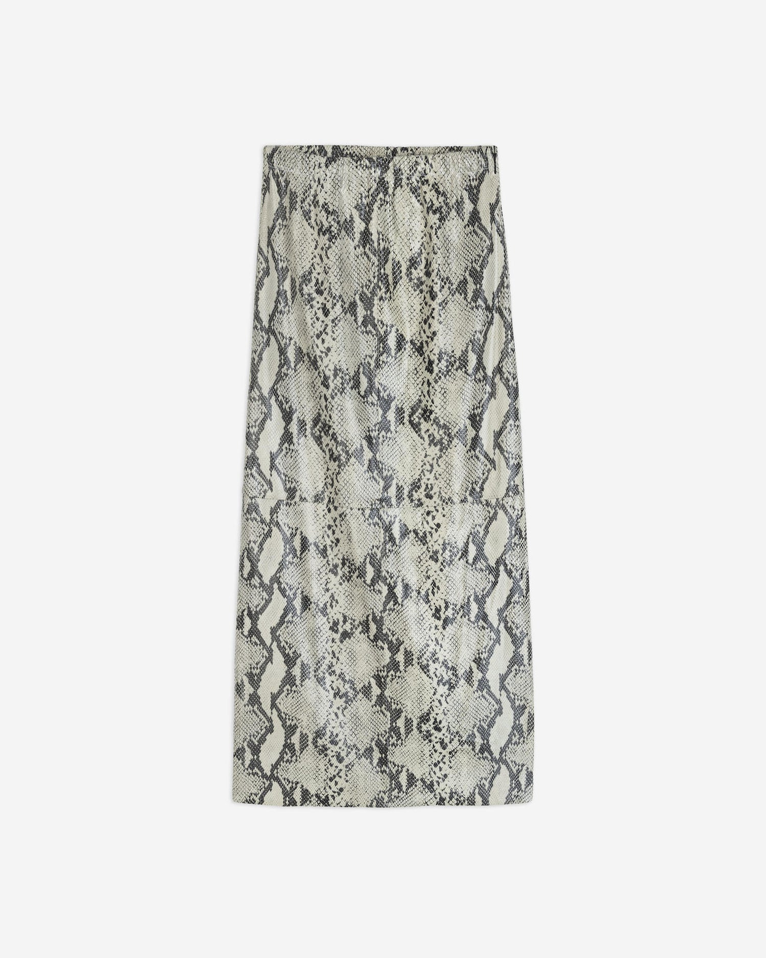 PYTHON PRINT LEATHER SKIRT