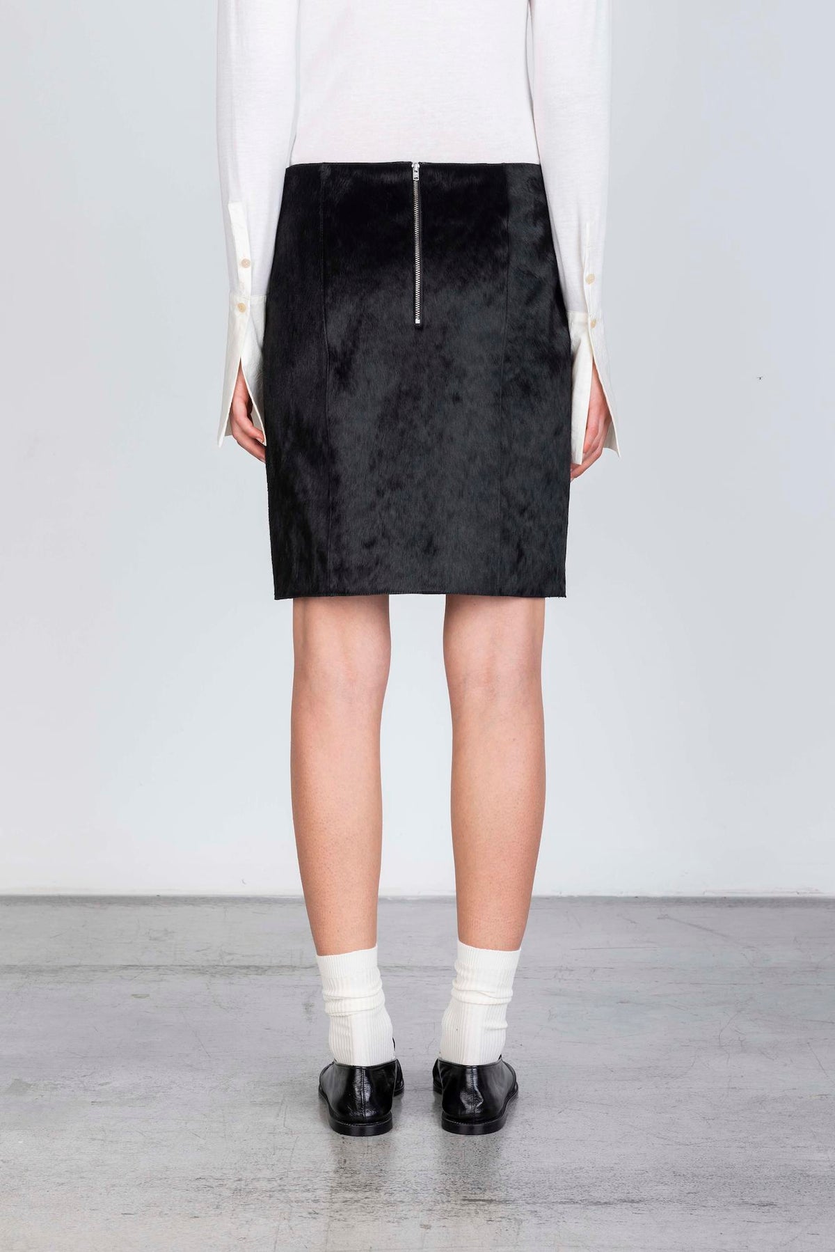 PONY HAIR MINISKIRT