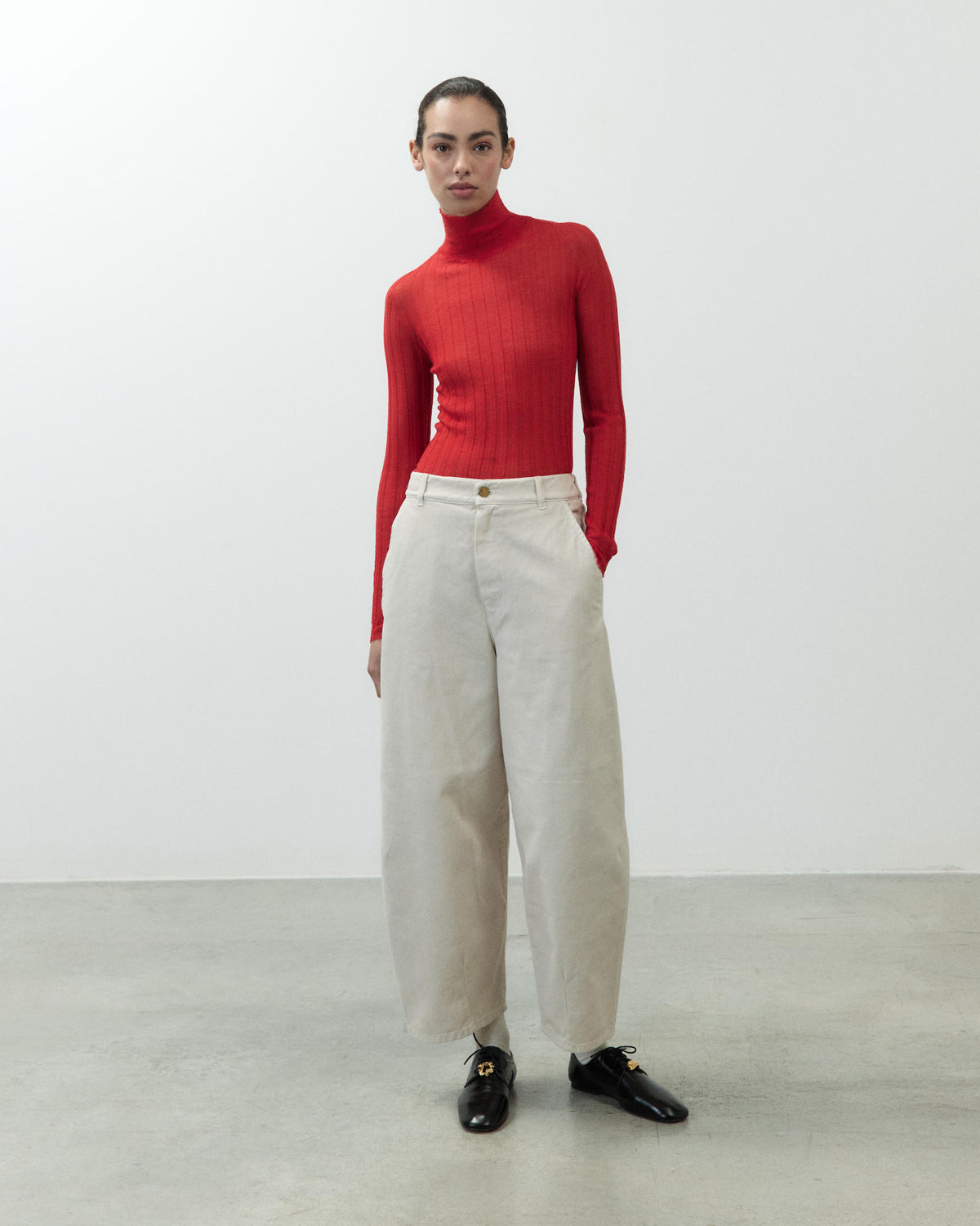 BARREL TROUSERS IN COTTON