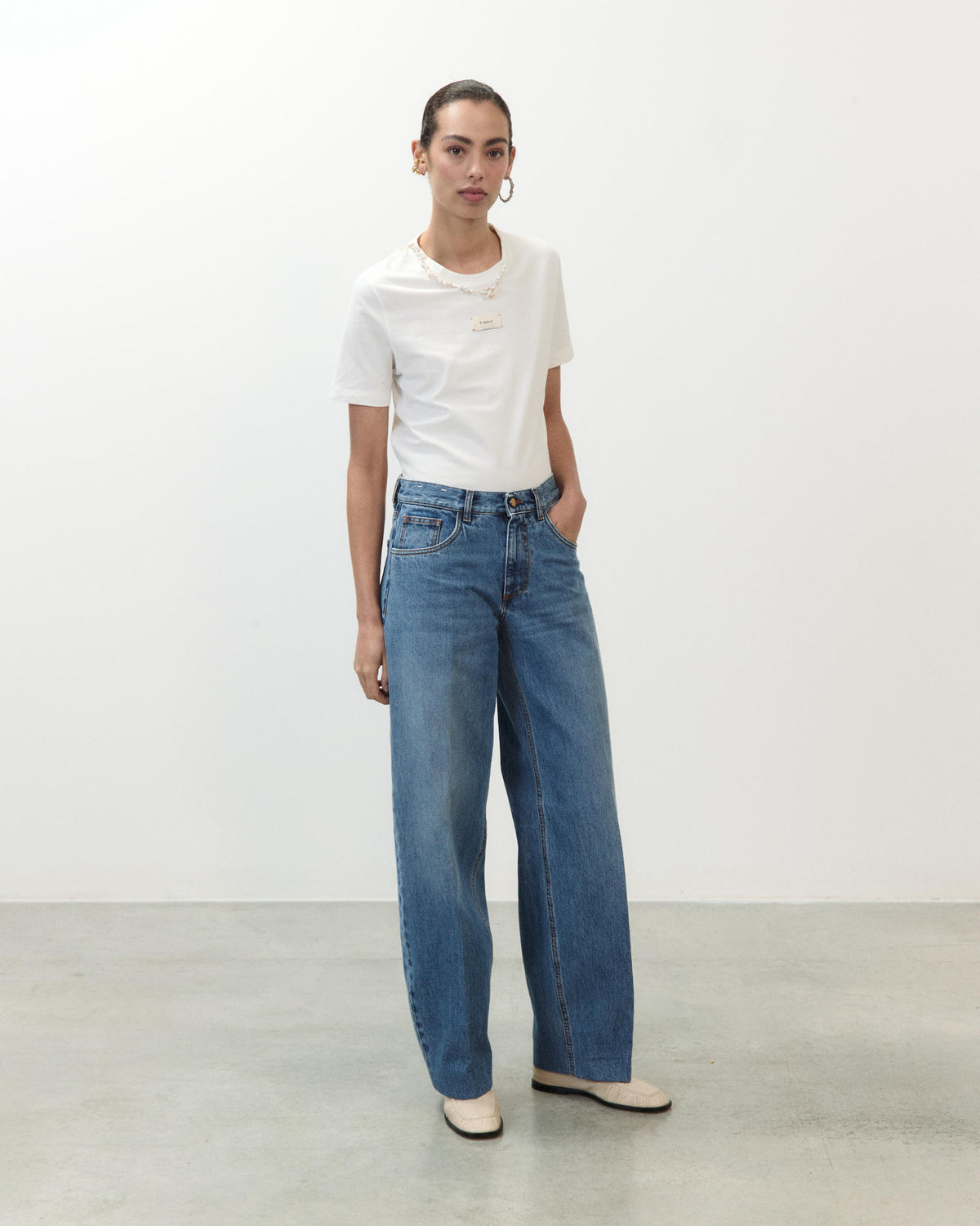 DENIM TROUSERS