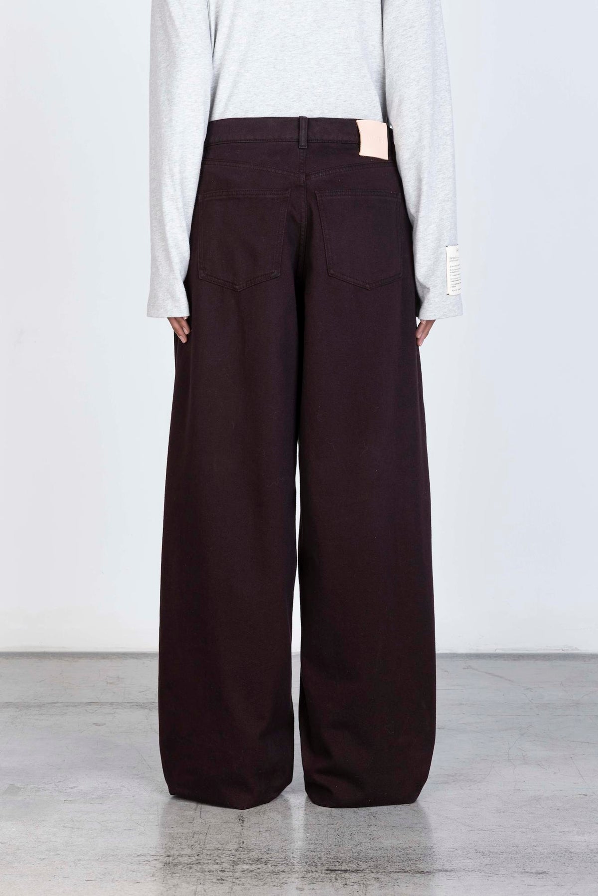 COTTON WIDE-LEG TROUSERS