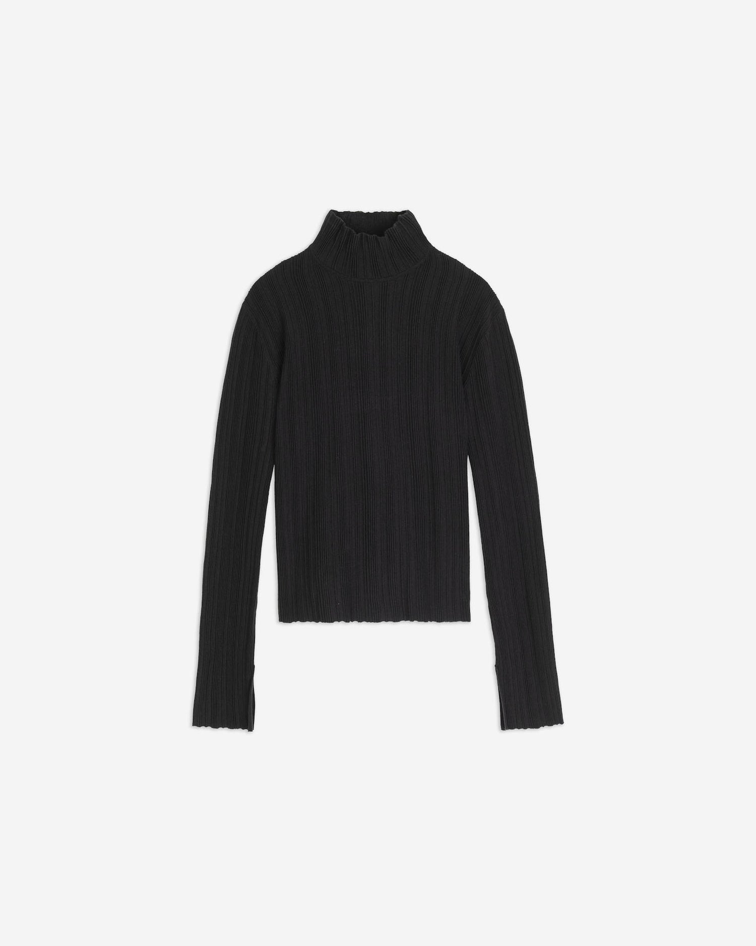 RIB-KNIT HIGH-NECK JUMPER