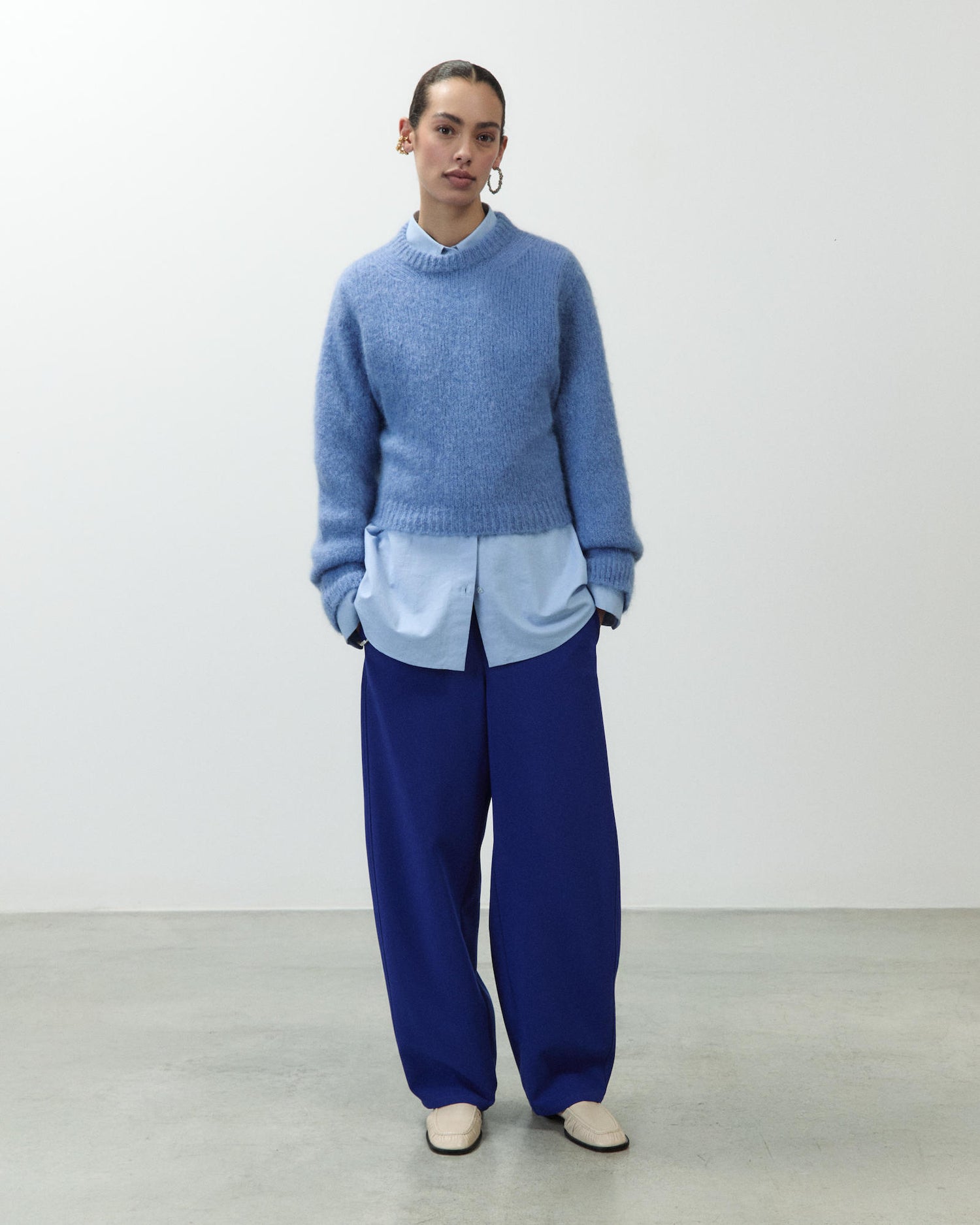 MOHAIR CREW NECK SWEATER