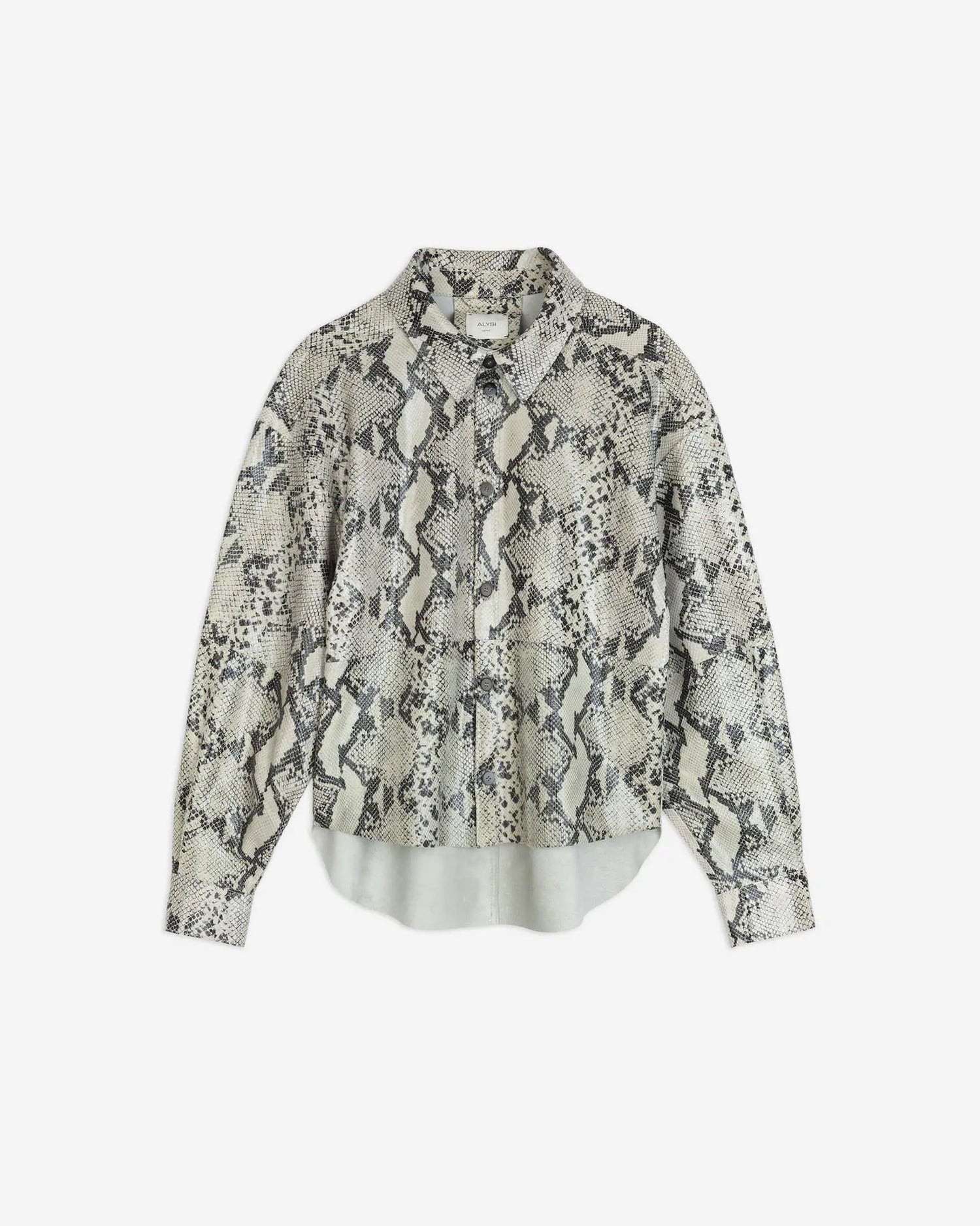 PYTHON PRINT LEATHER SHIRT