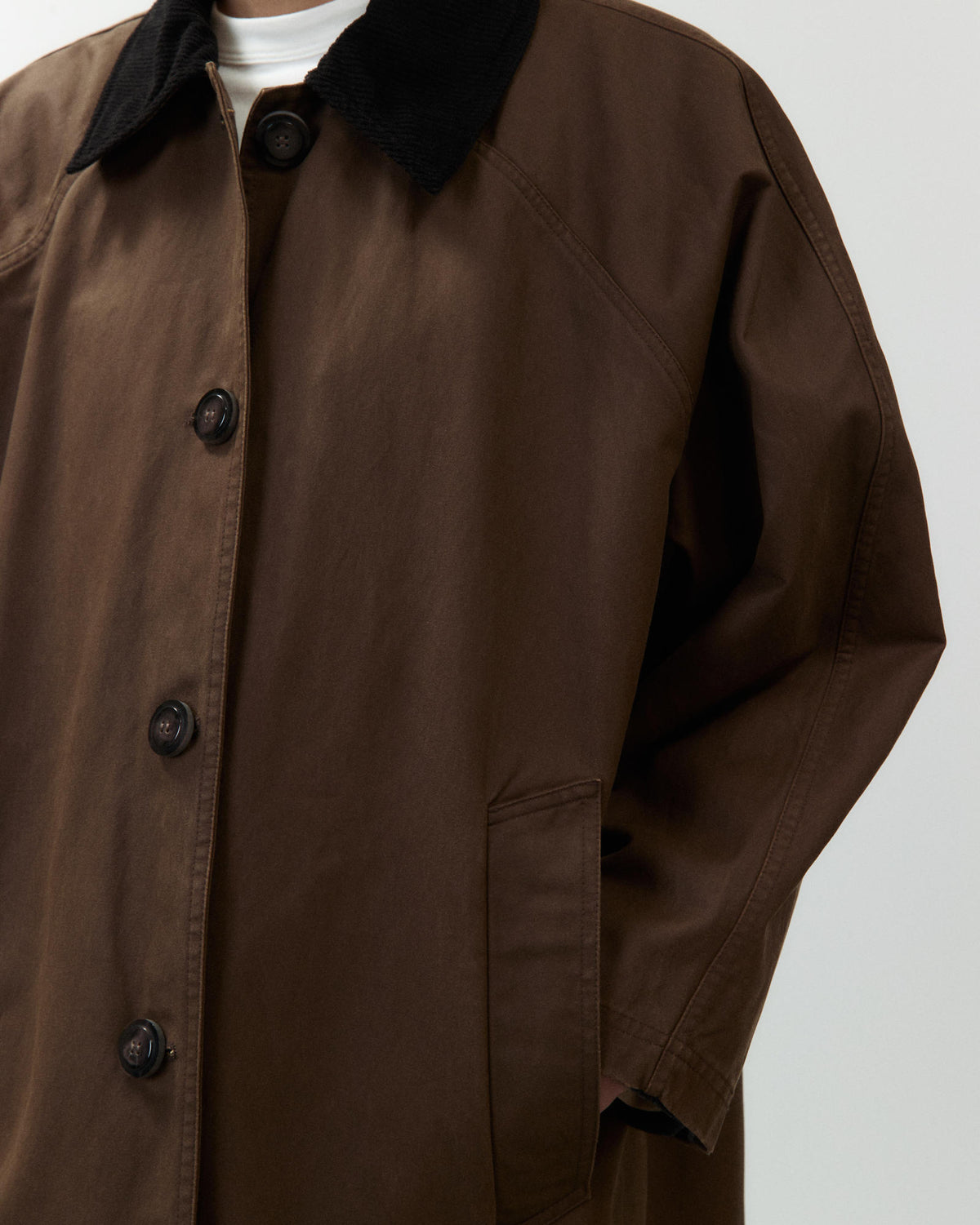 WAXED LONG COAT