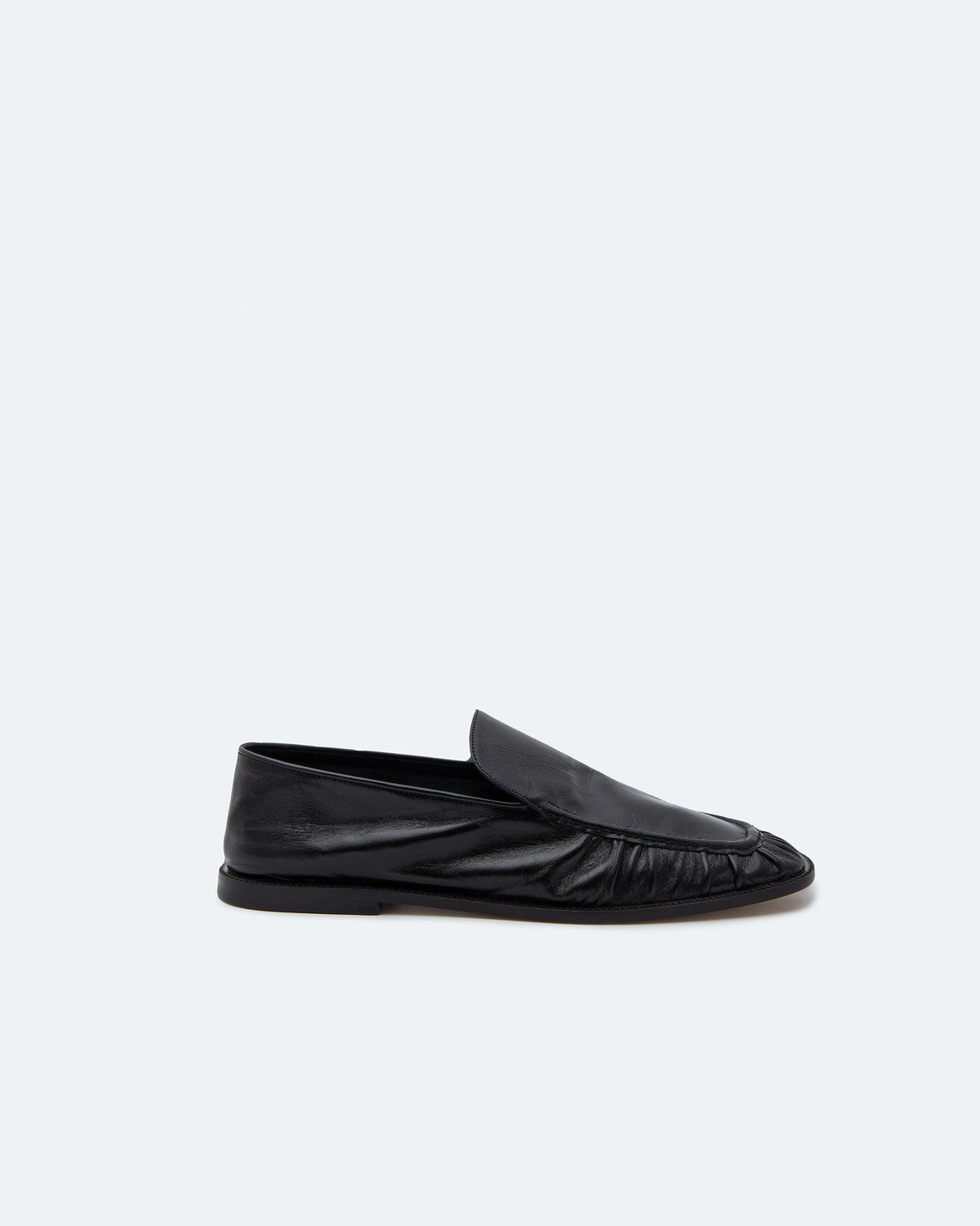 LEATHER RUFFLED LOAFERS