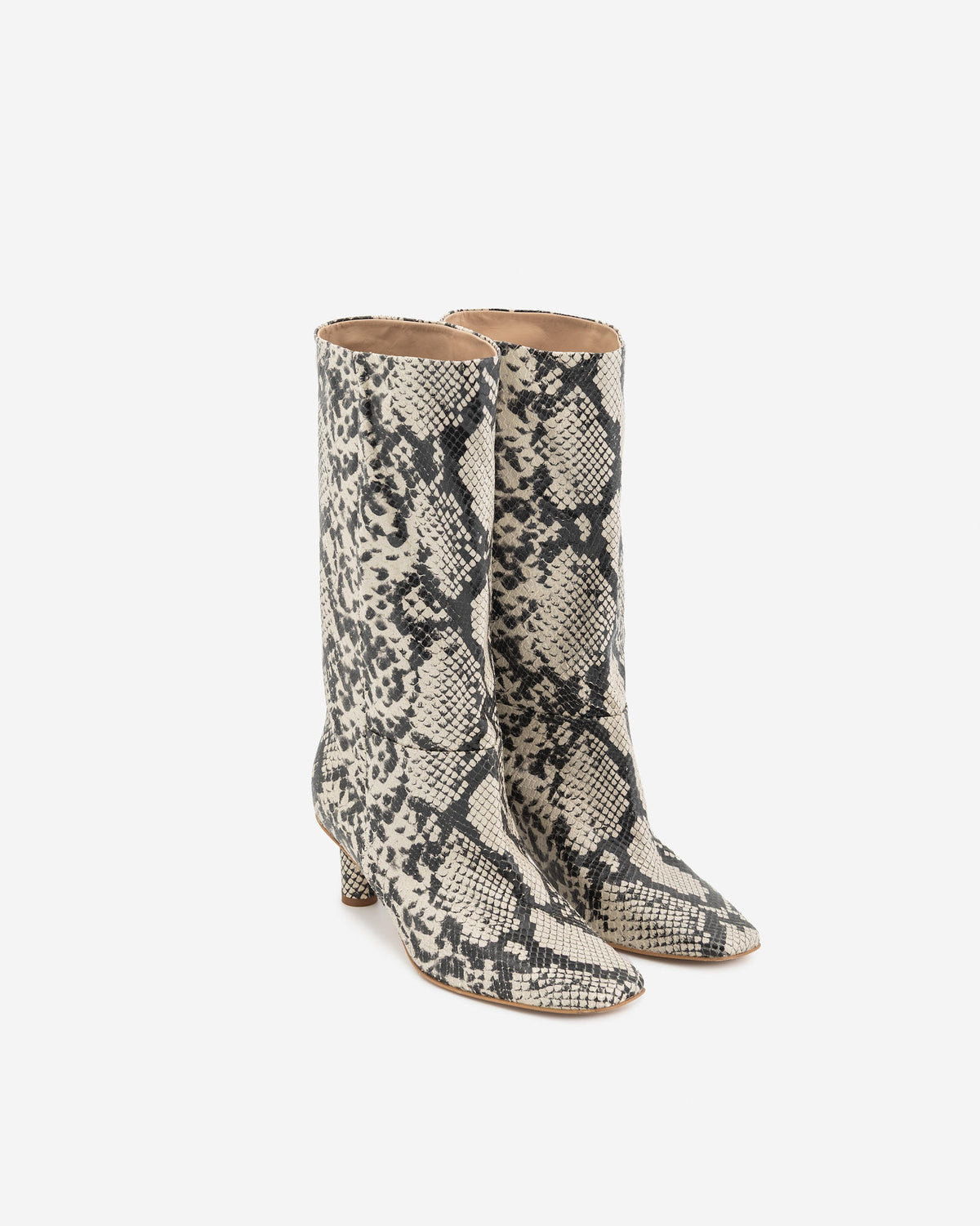 PYTHON PRINT HEELED BOOT
