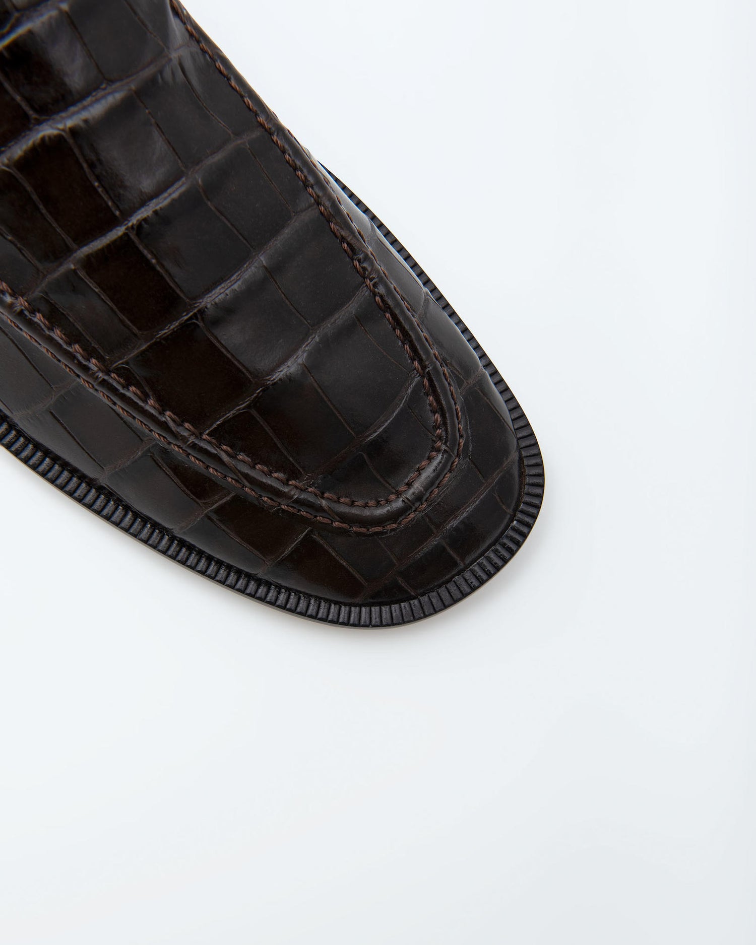 CROCODILE-EFFECT LOAFERS