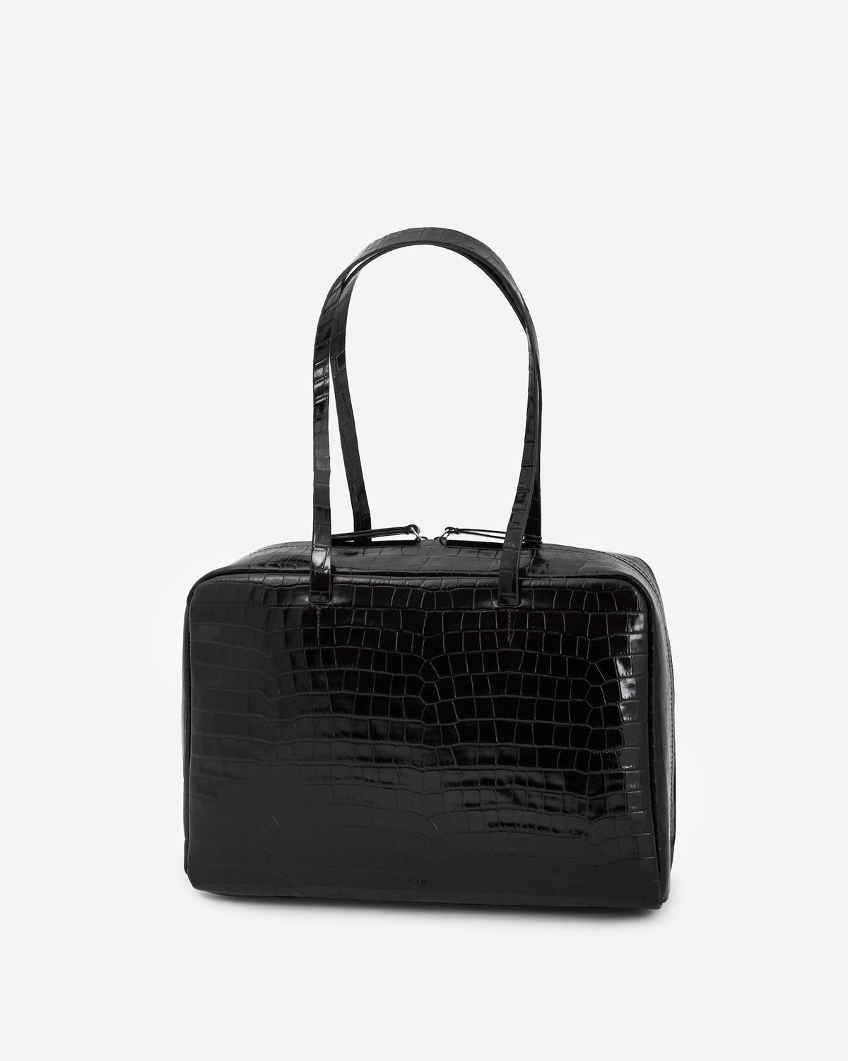 BOWLING BAG IN PELLE EFFETTO COCCODRILLO