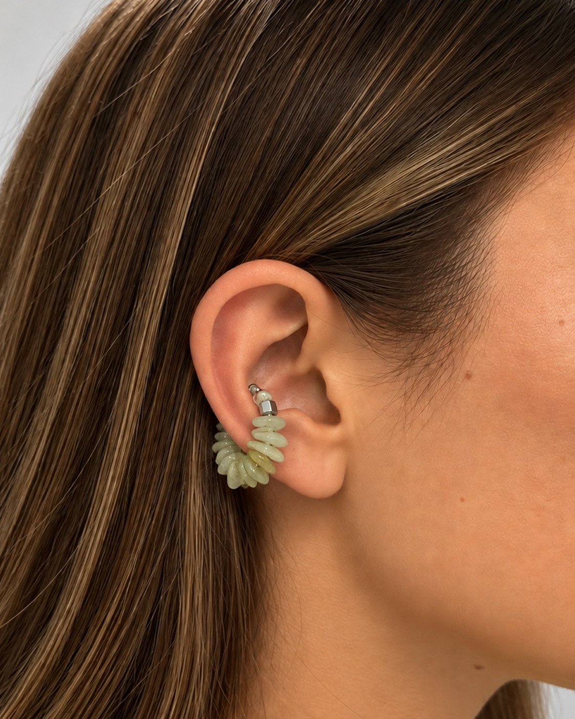 ear cuff with natural stones