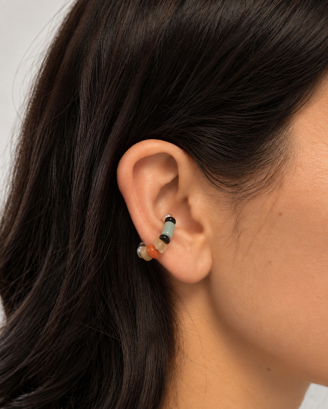 ear cuff with natural stones