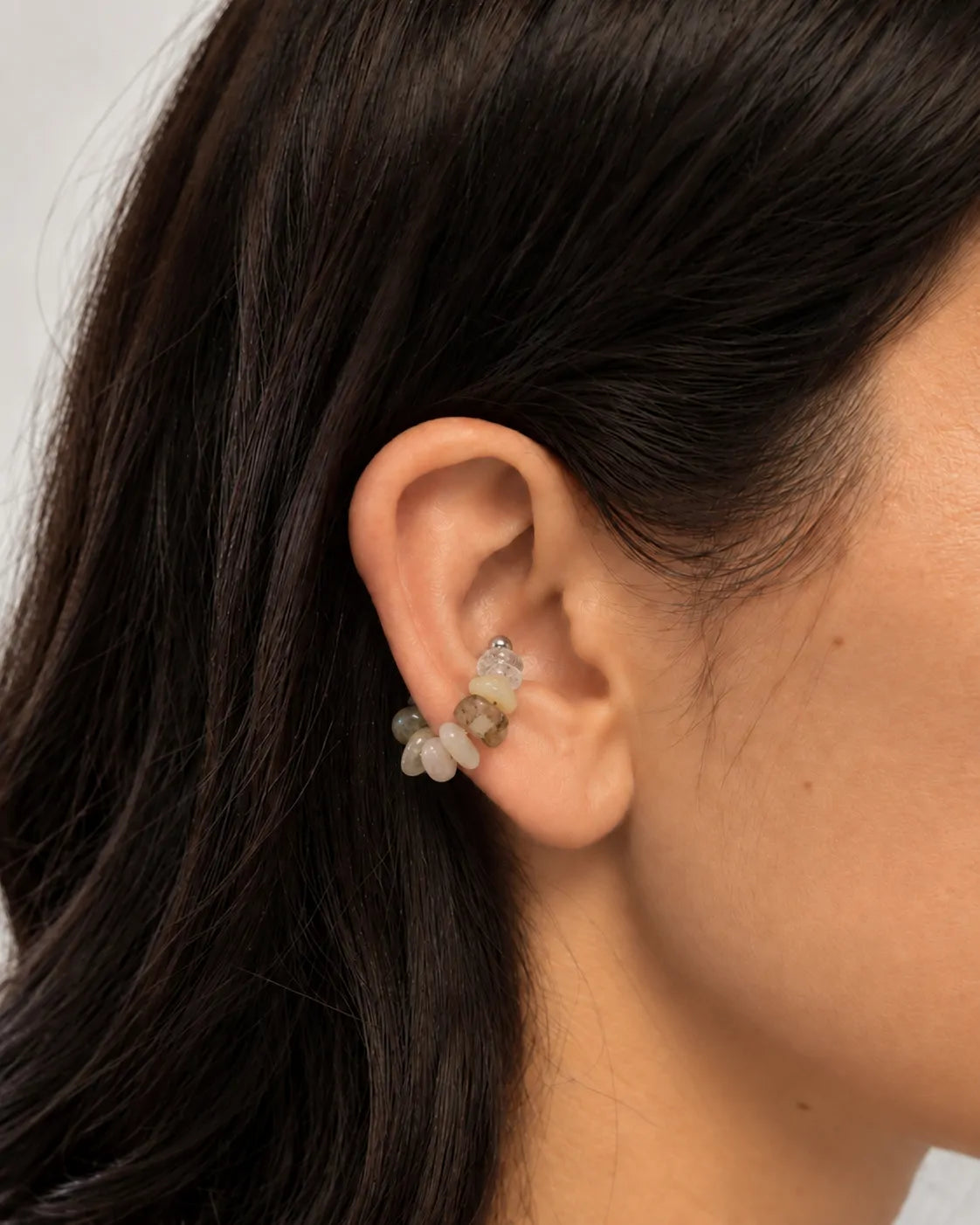 ear cuff with natural stones