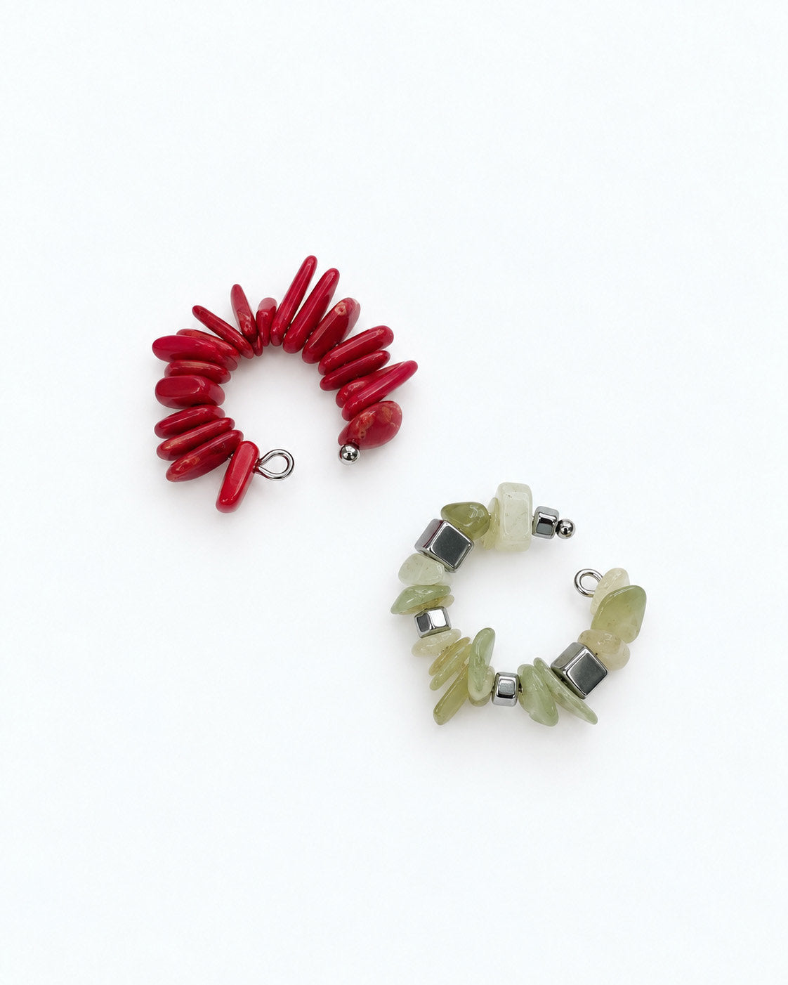ear cuff with natural stones