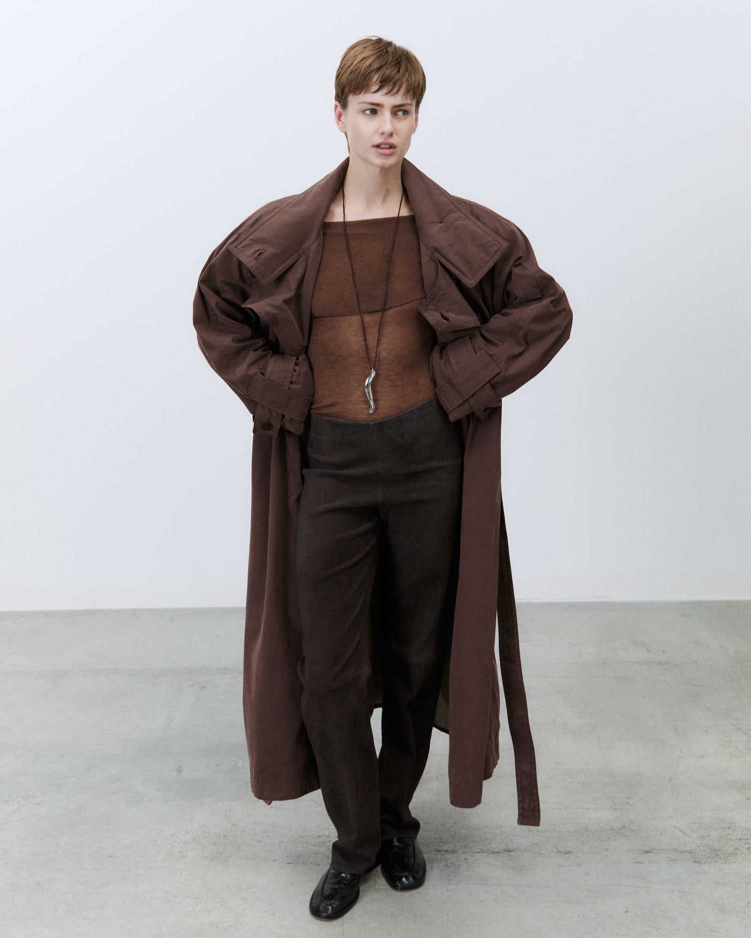 SLIM SUEDE PANTS