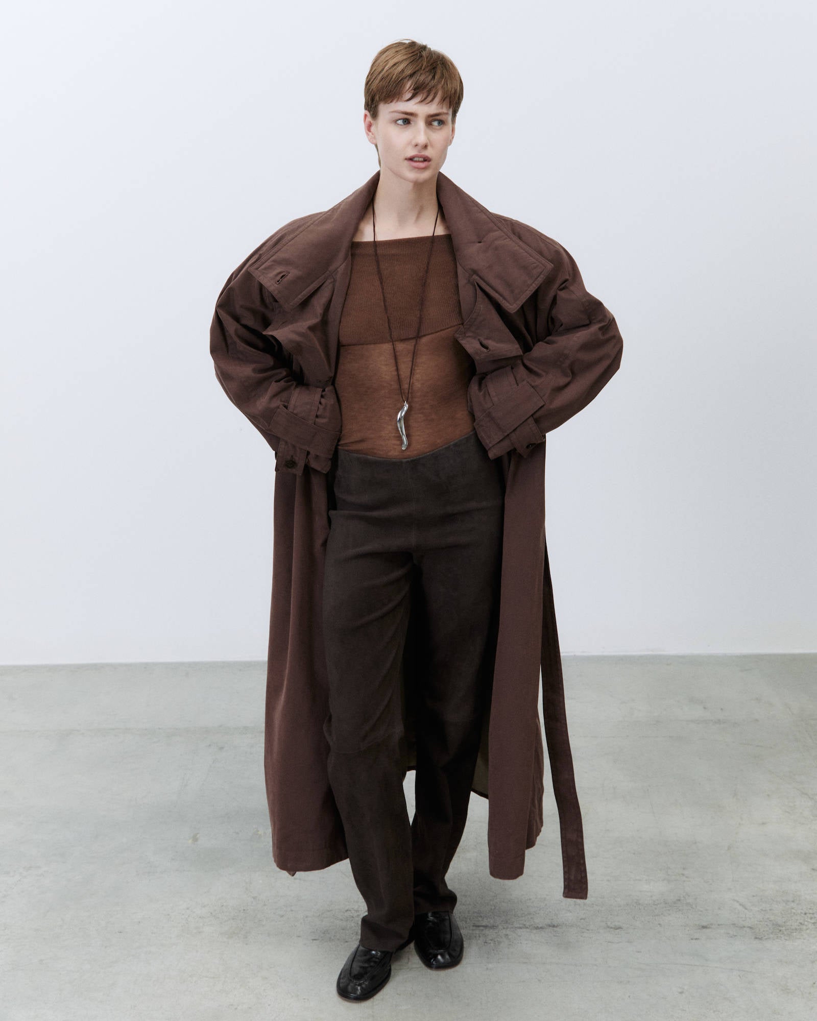 SLIM SUEDE PANTS