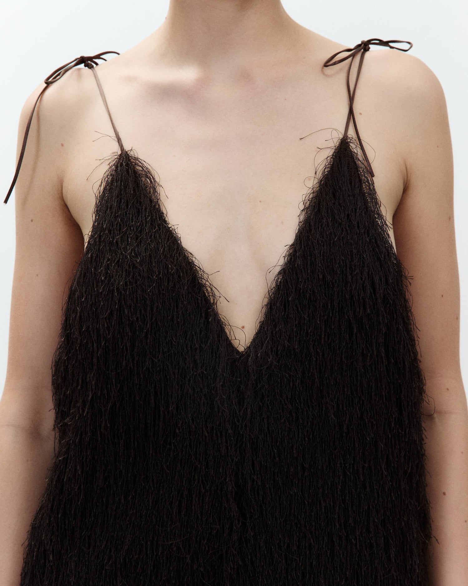 FRINGED SLIP DRESS