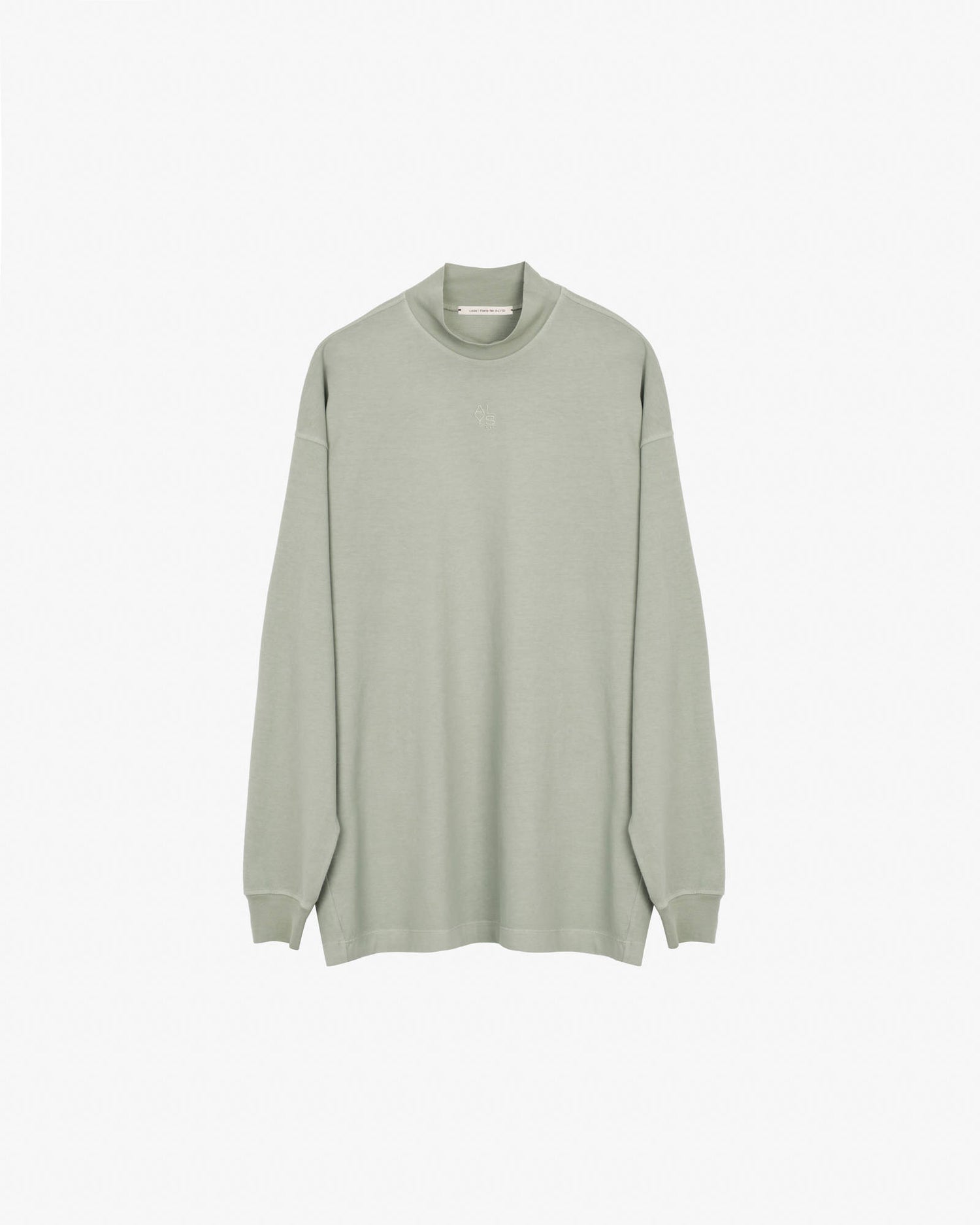 LONG SLEEVE T-SHIRT WITH EMBROIDERY SAGE