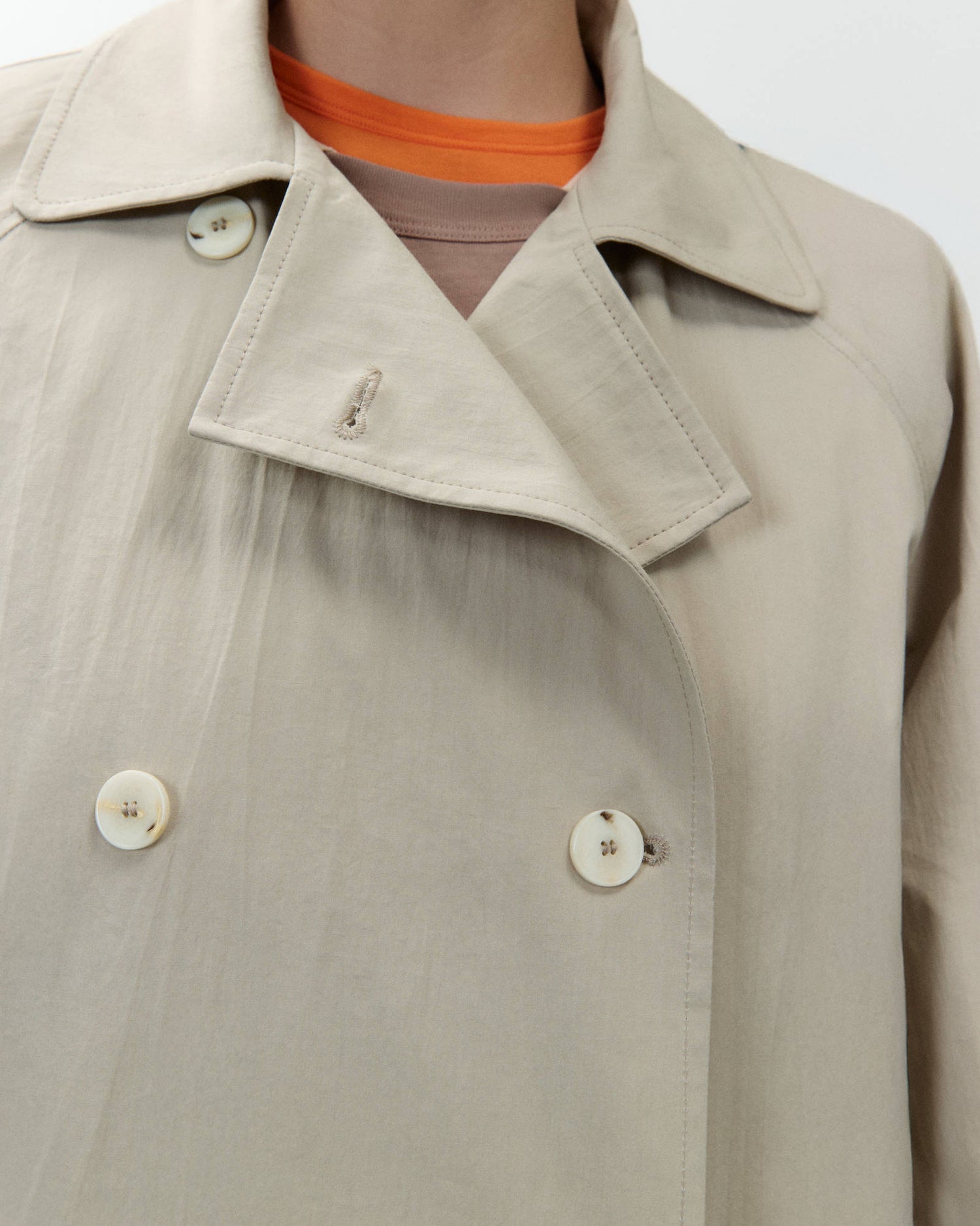 LONG CRINKLE TRENCH COAT