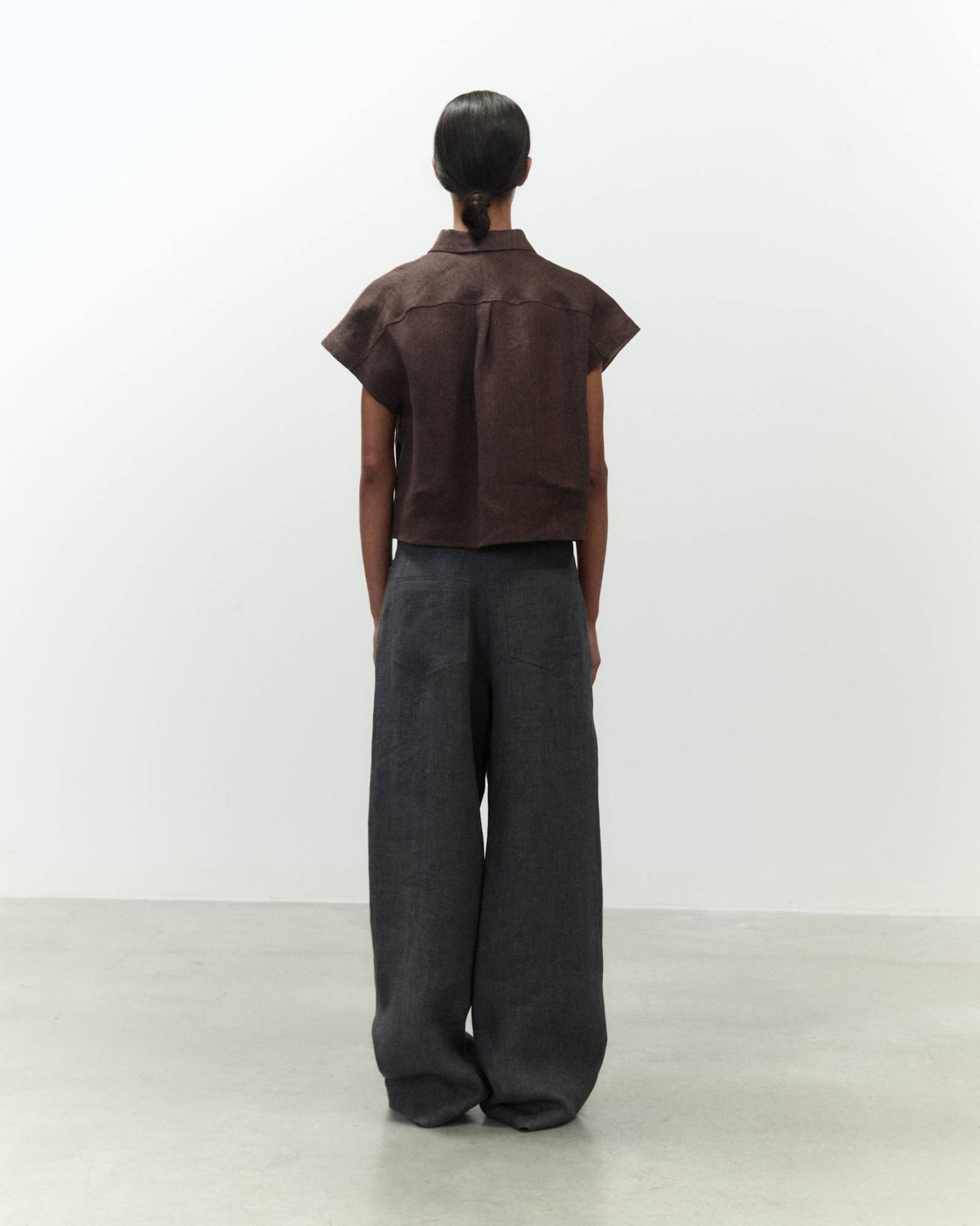CROPPED LINEN SHIRT