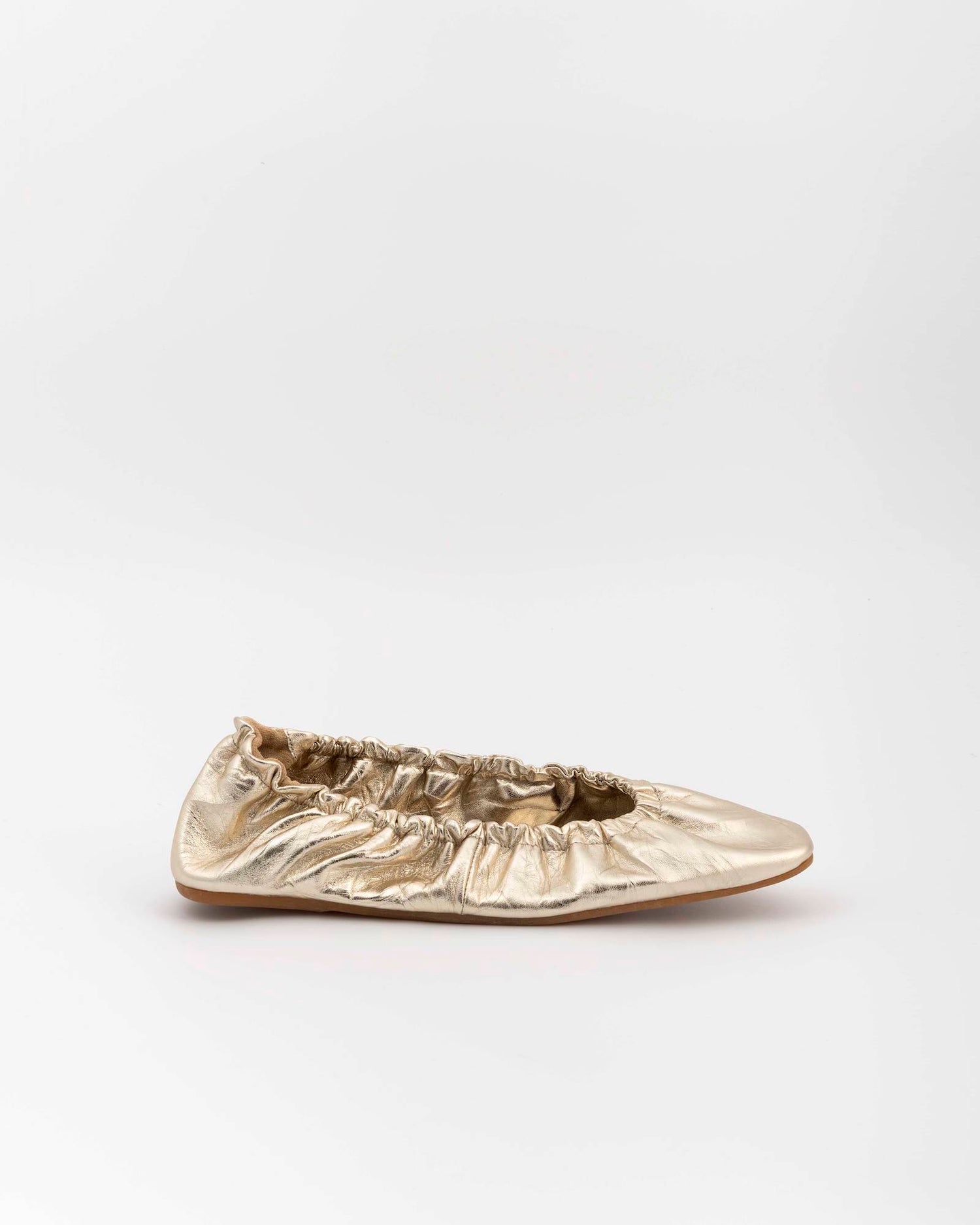 METALLIC RUFFLED BALLERINA