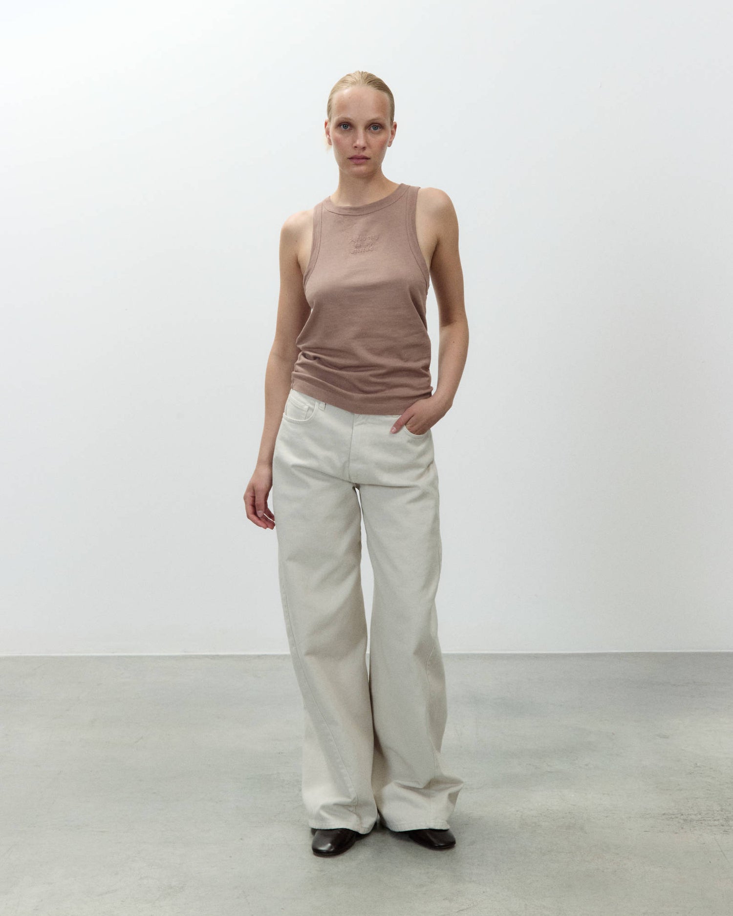 CANOTTA DYED T-SHIRT C/RICAMO