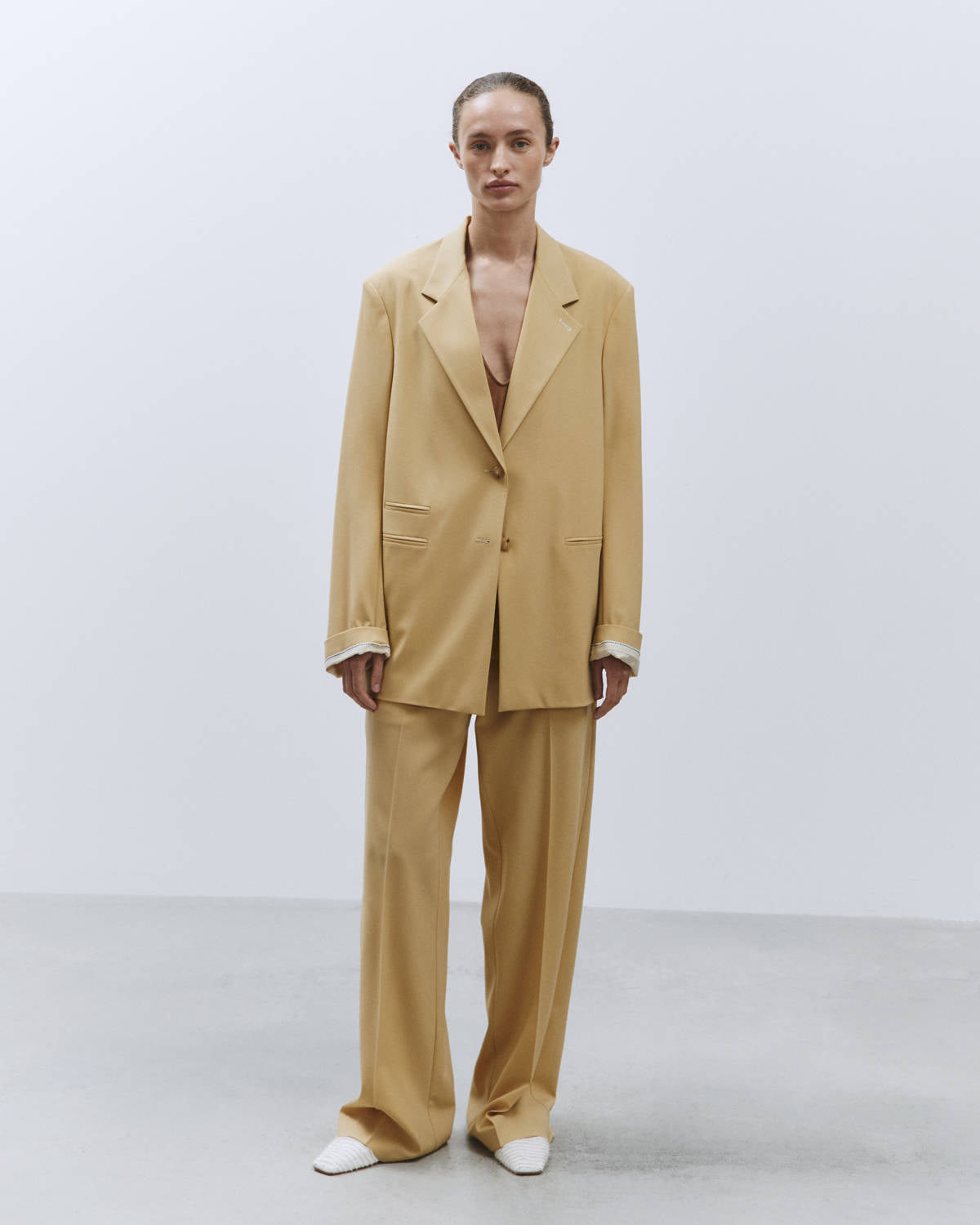 SAFARI WOOL CANVAS BLAZER