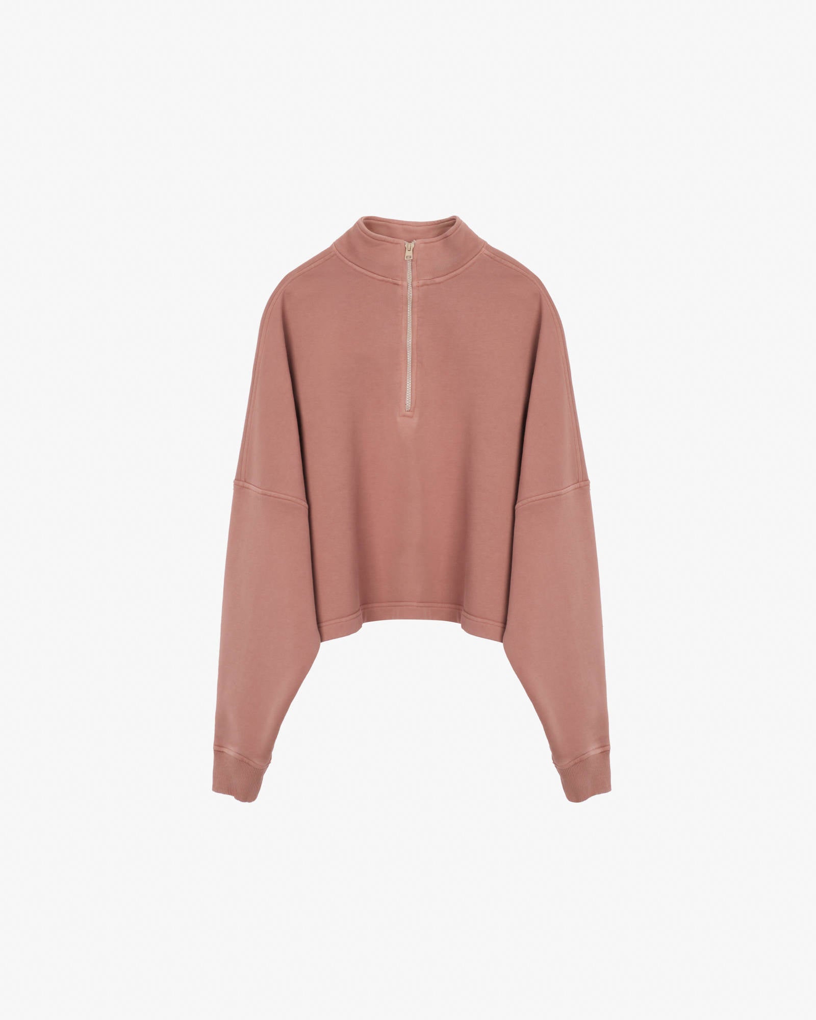 CROPPED SWEATSHIRT WITH EMBROIDERY Blush