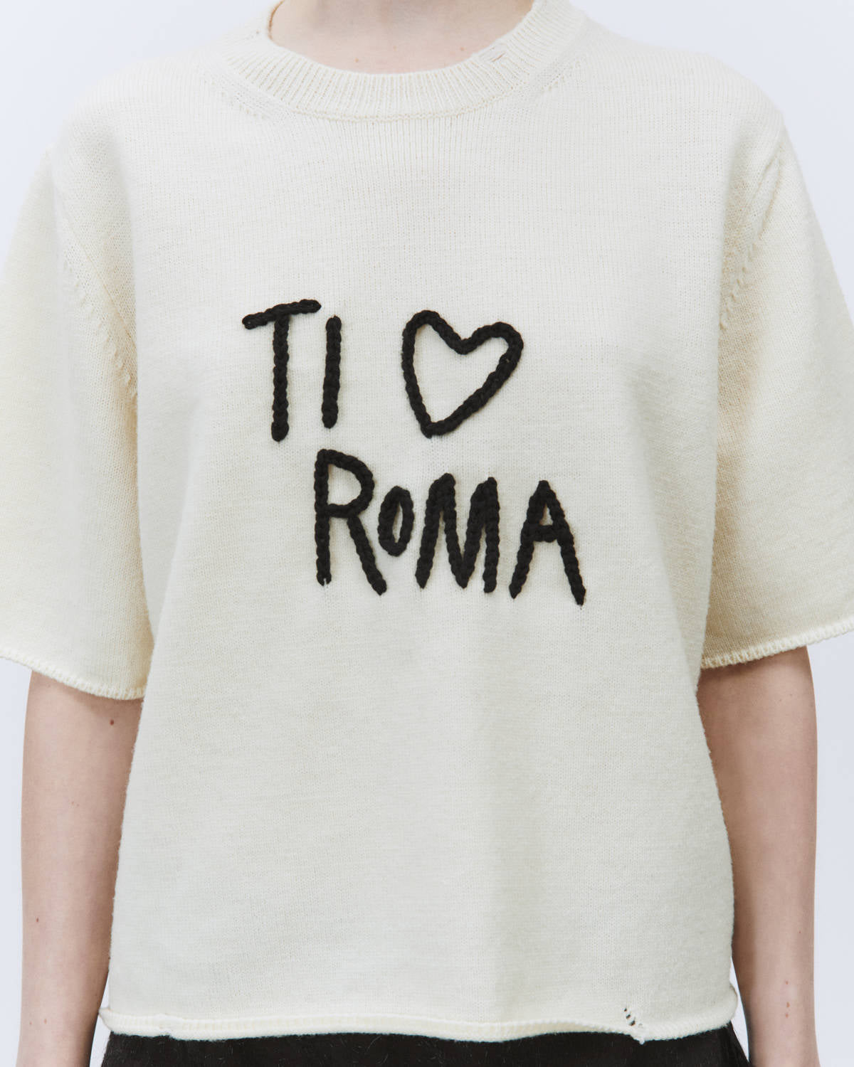 T-SHIRT WITH “I LOVE ROME” EMBROIDERY