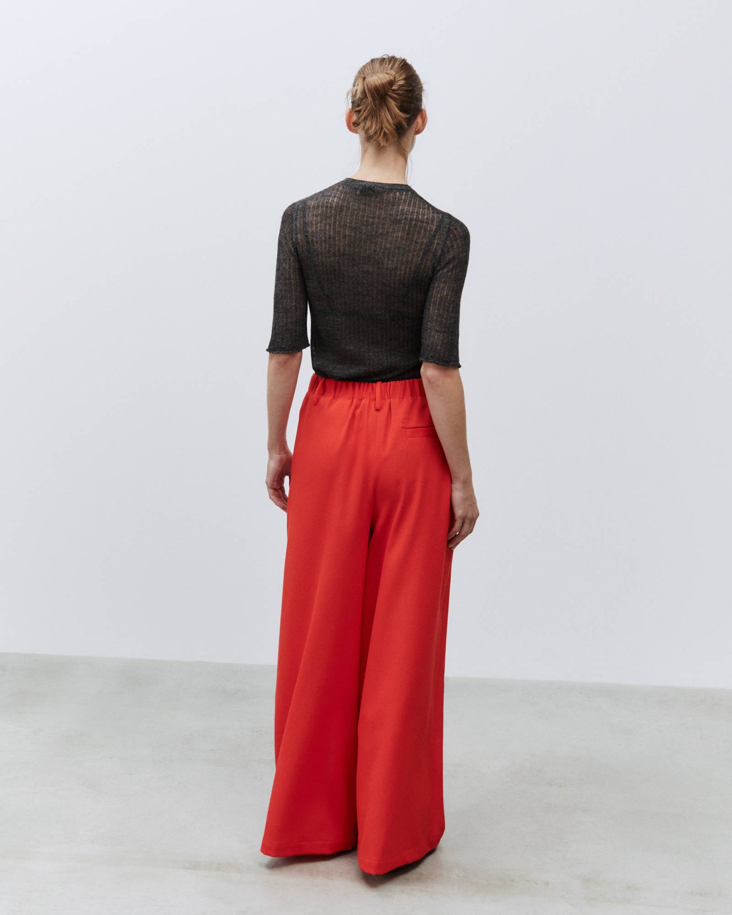 WIDE LEG PANTS WITH ELASTIC WAIST