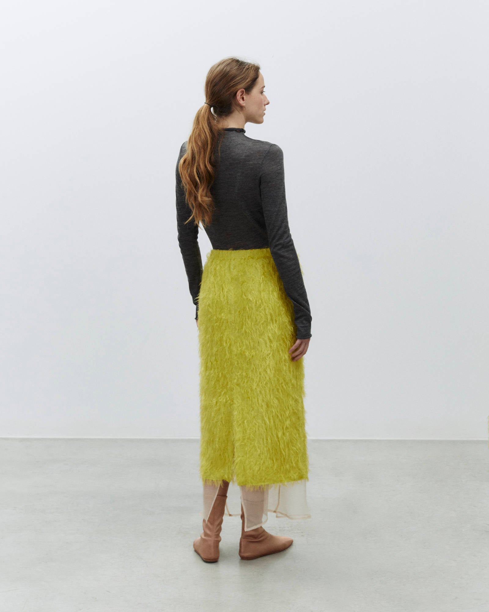 MIDI FRINGE SKIRT