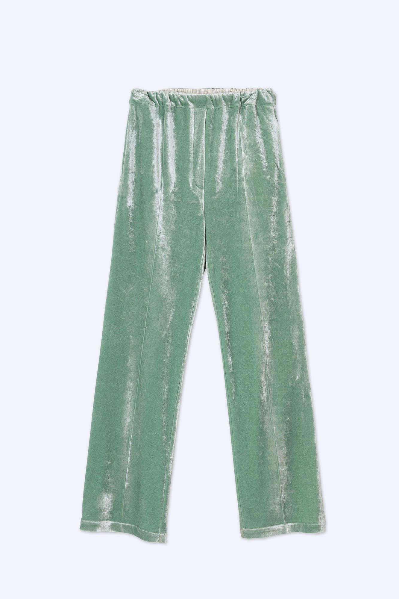 VELVET FEEL WIDE TROUSERS