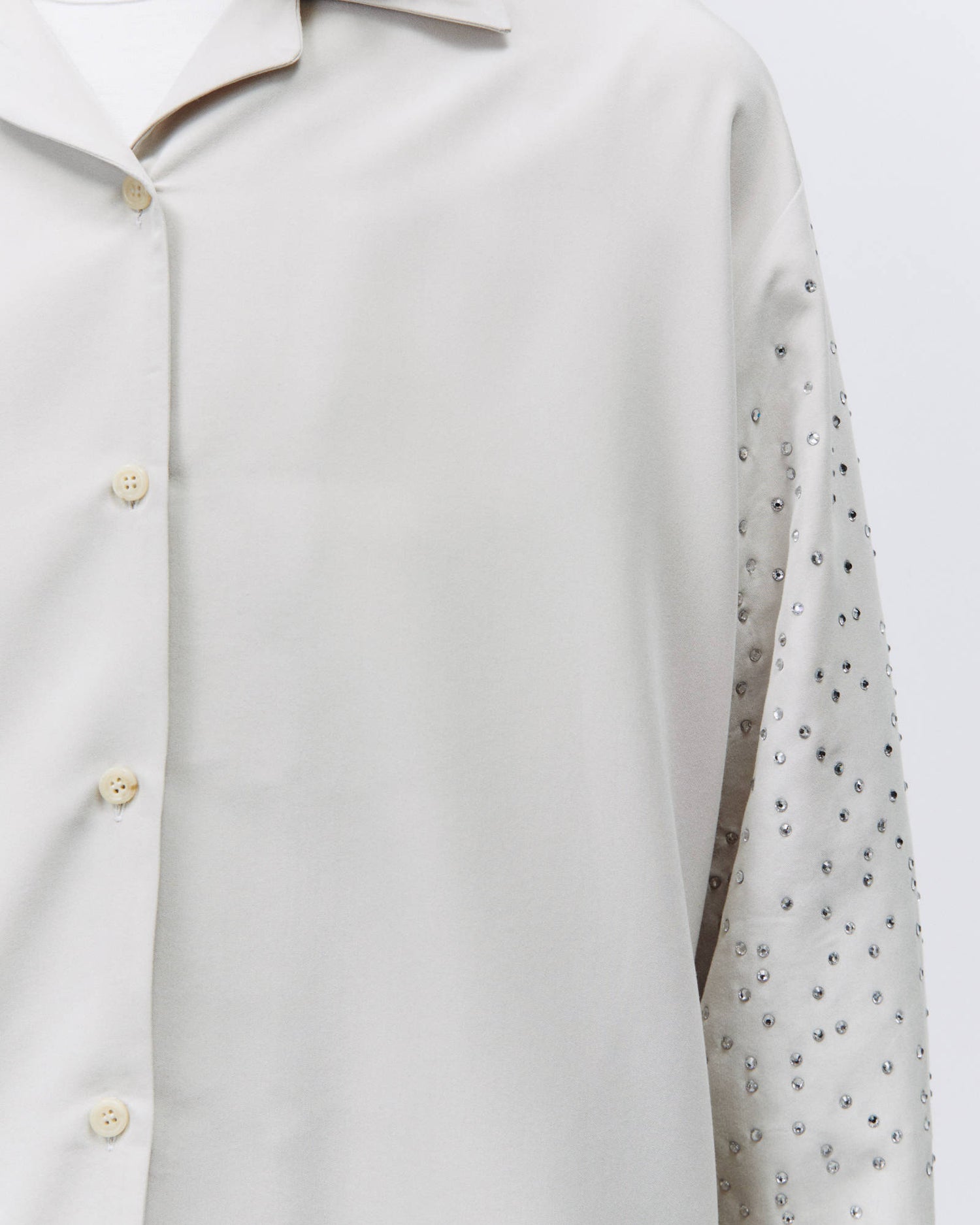 OVERSHIRT WITH RHINESTONE SLEEVES