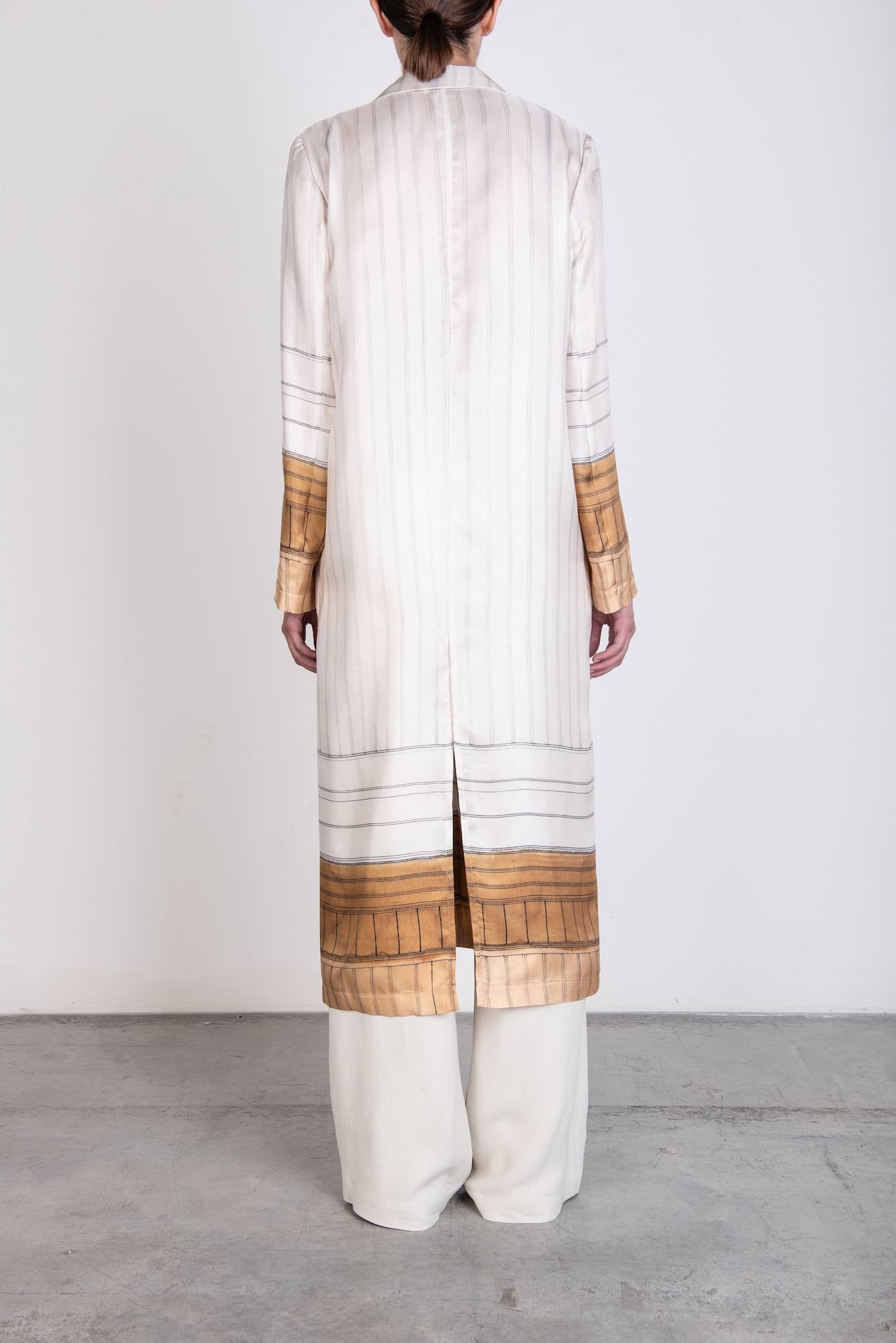 LONG SILK DUSTER COAT