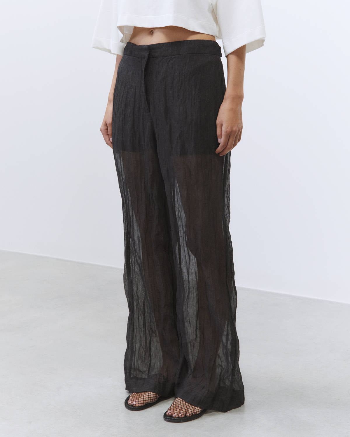 METAL GAUZE TROUSERS