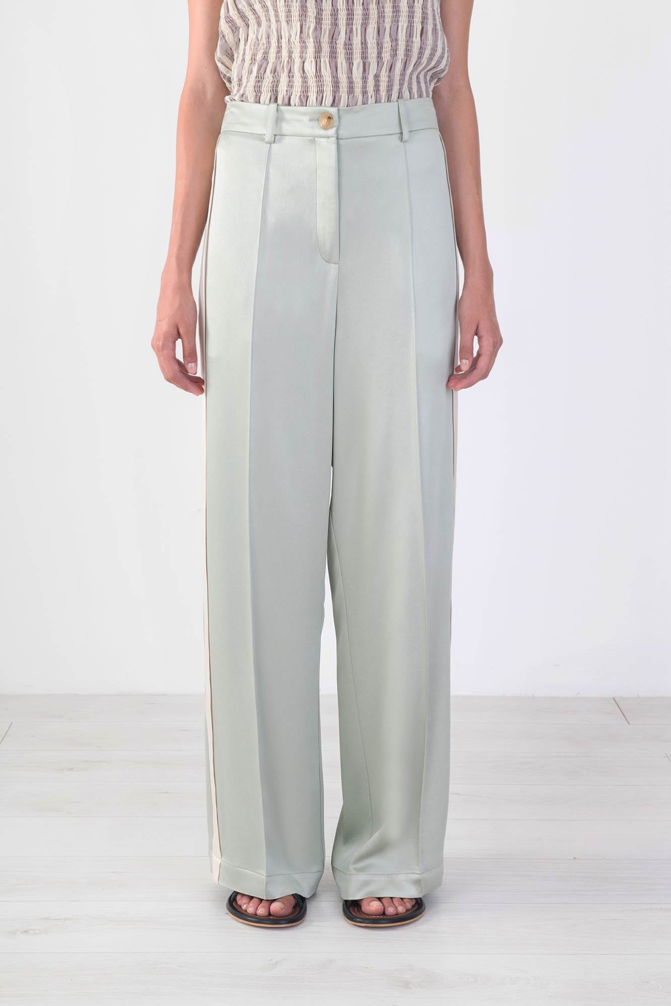 TAILORED SATIN TROUSERS