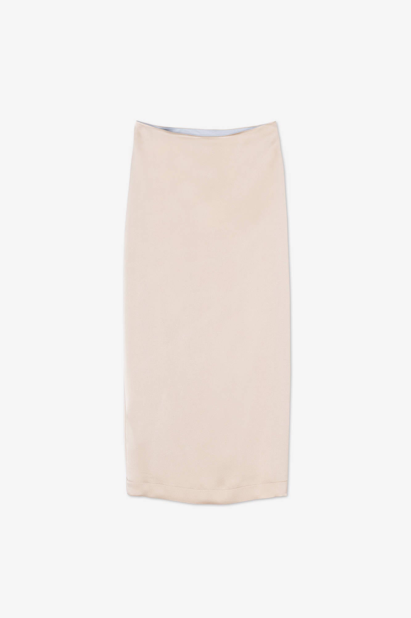 SATIN PENCIL SKIRT Cream