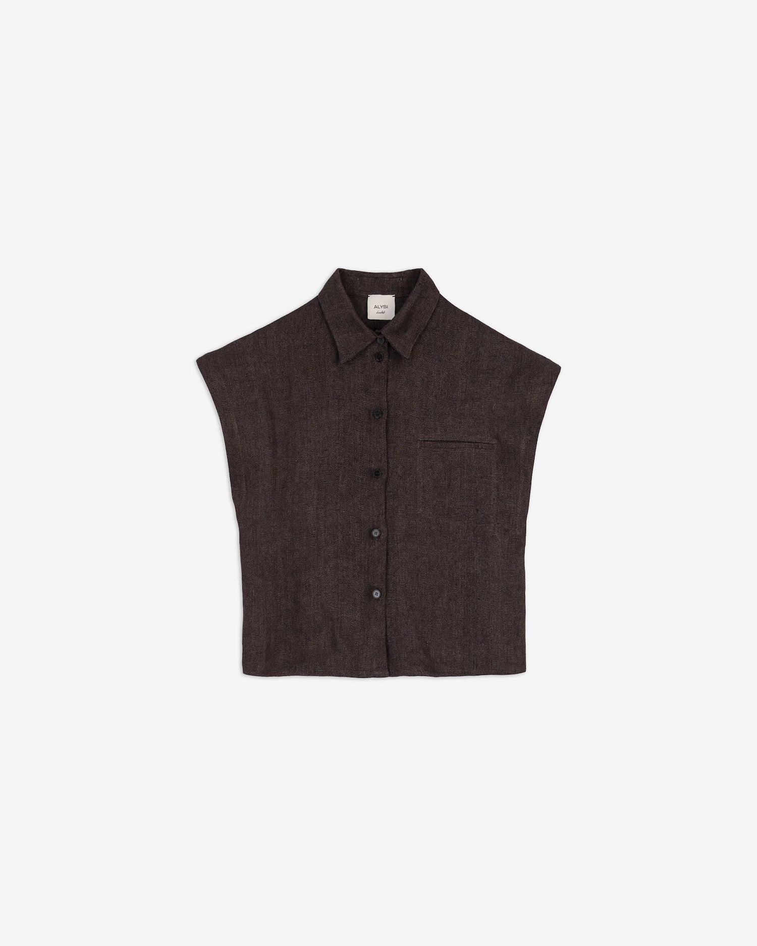 CROPPED LINEN SHIRT