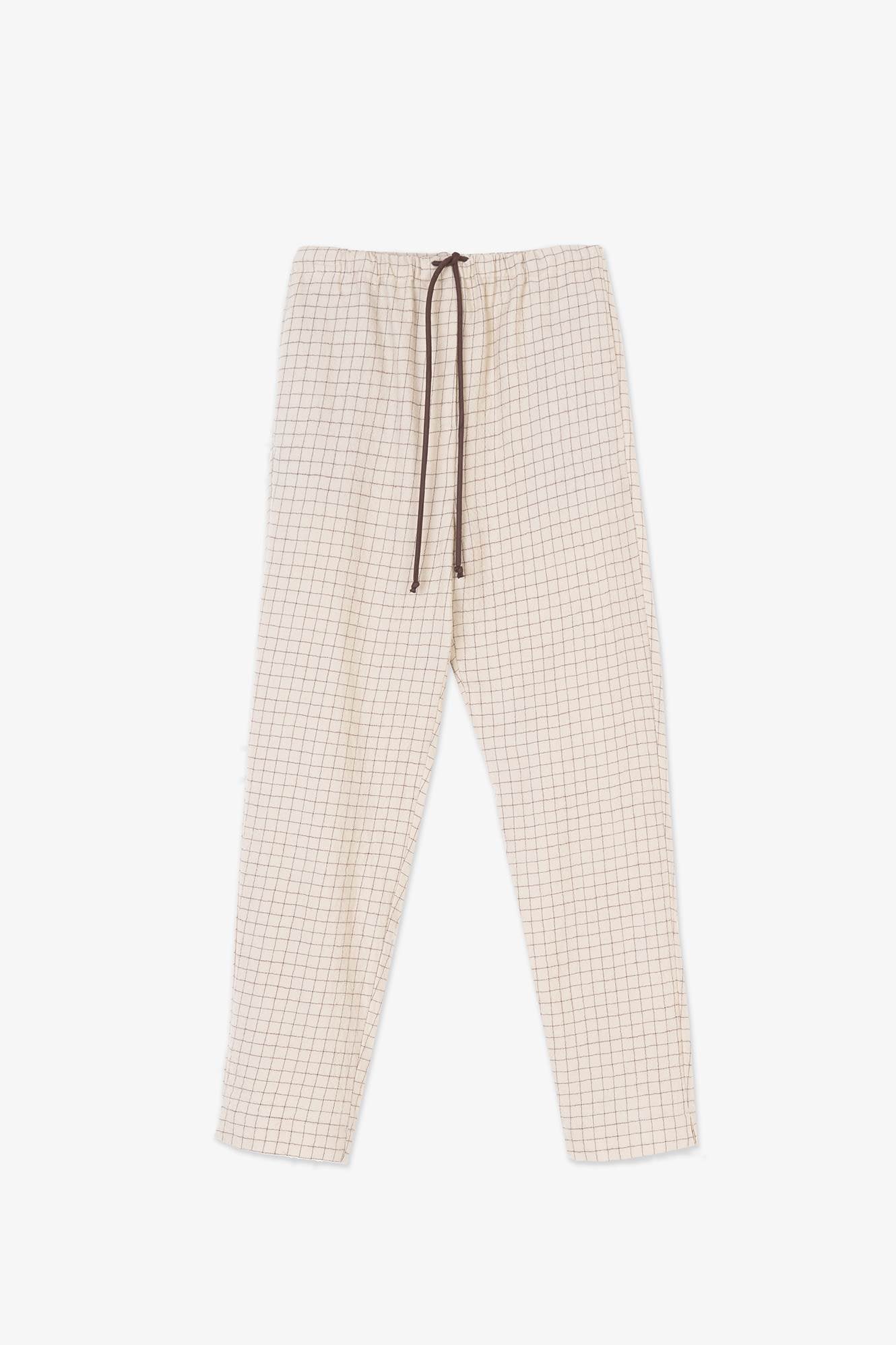WOOLEN CHECKED PANTS