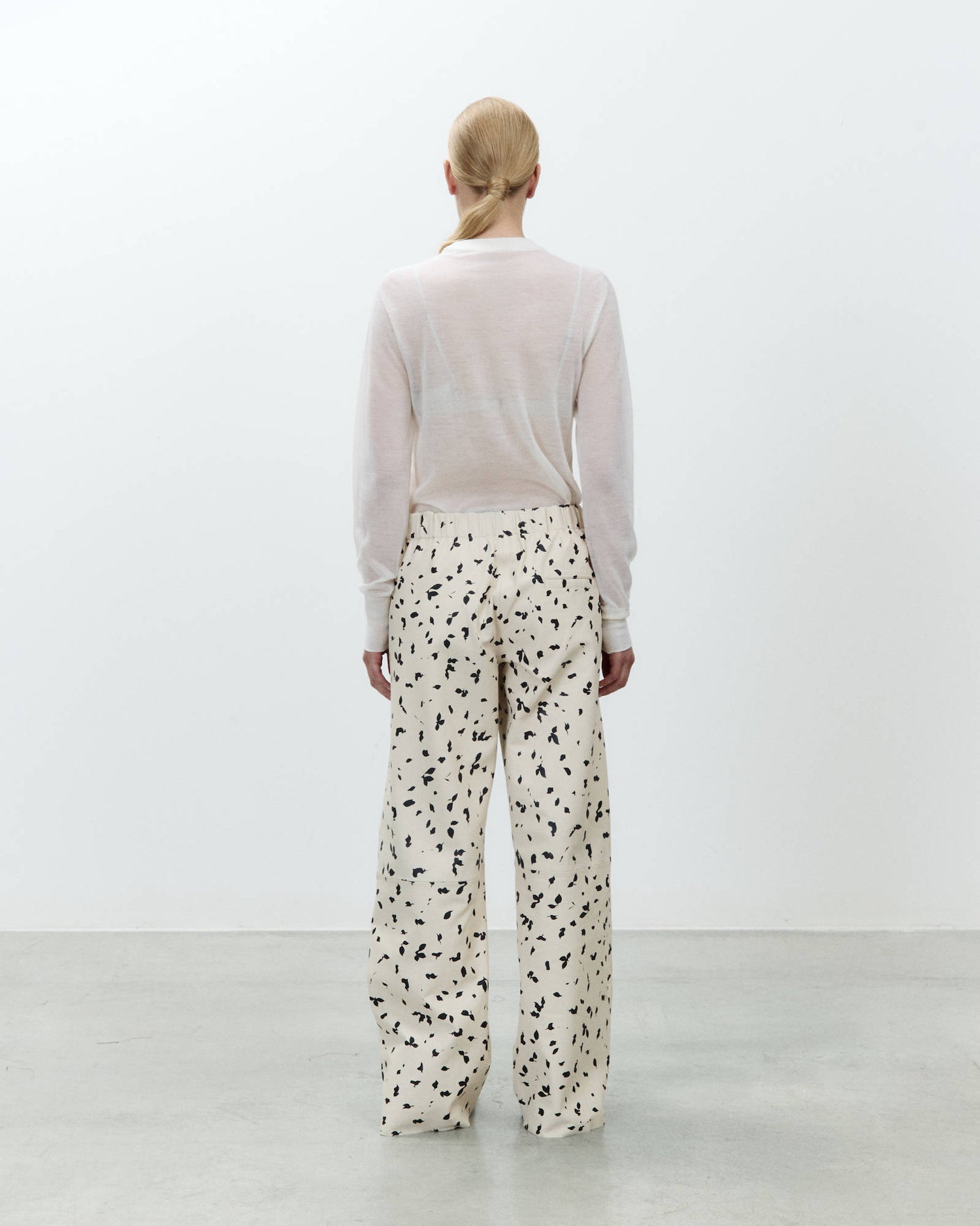 PRINTED LEATHER TROUSERS