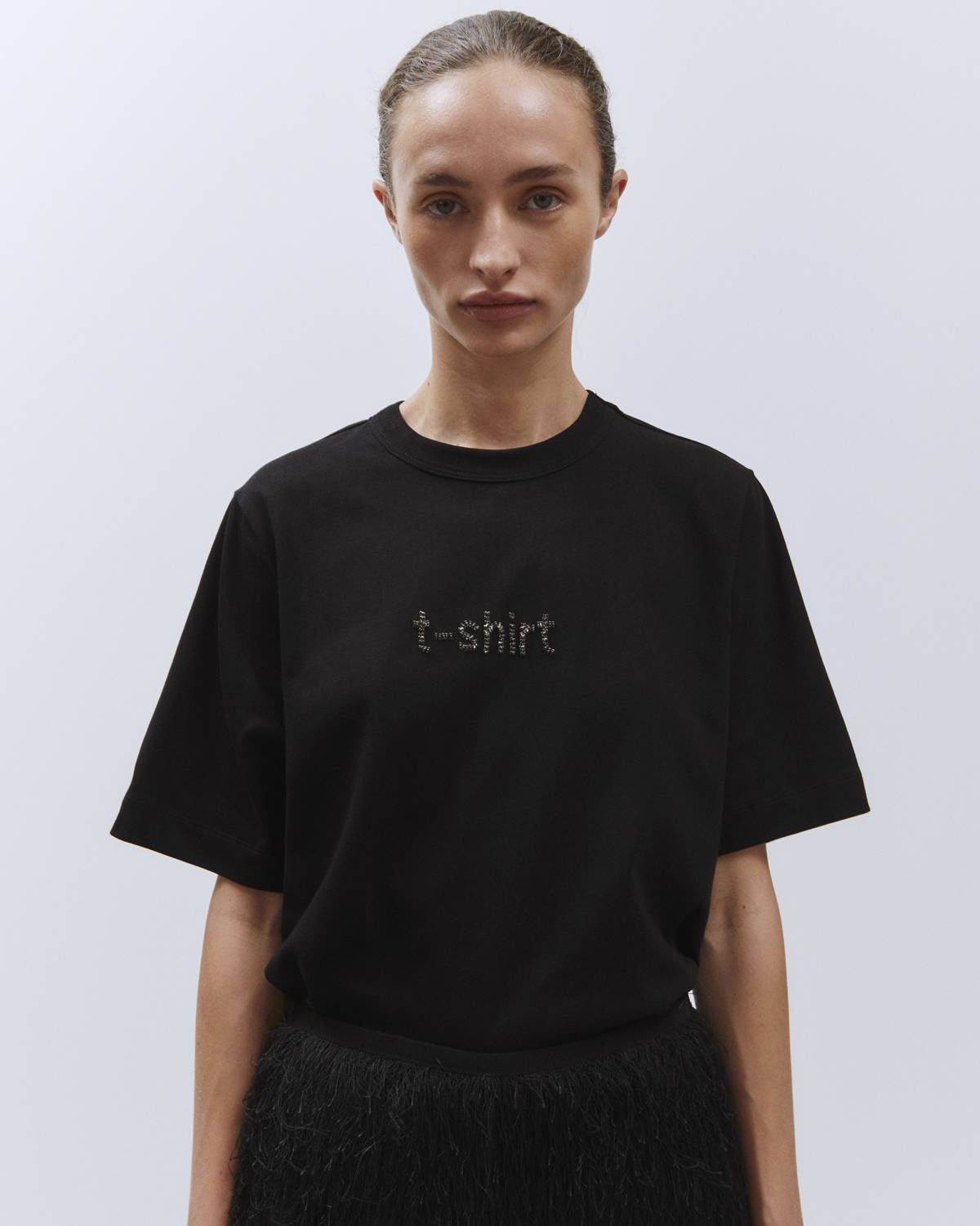 EMBROIDERED T-SHIRT Black