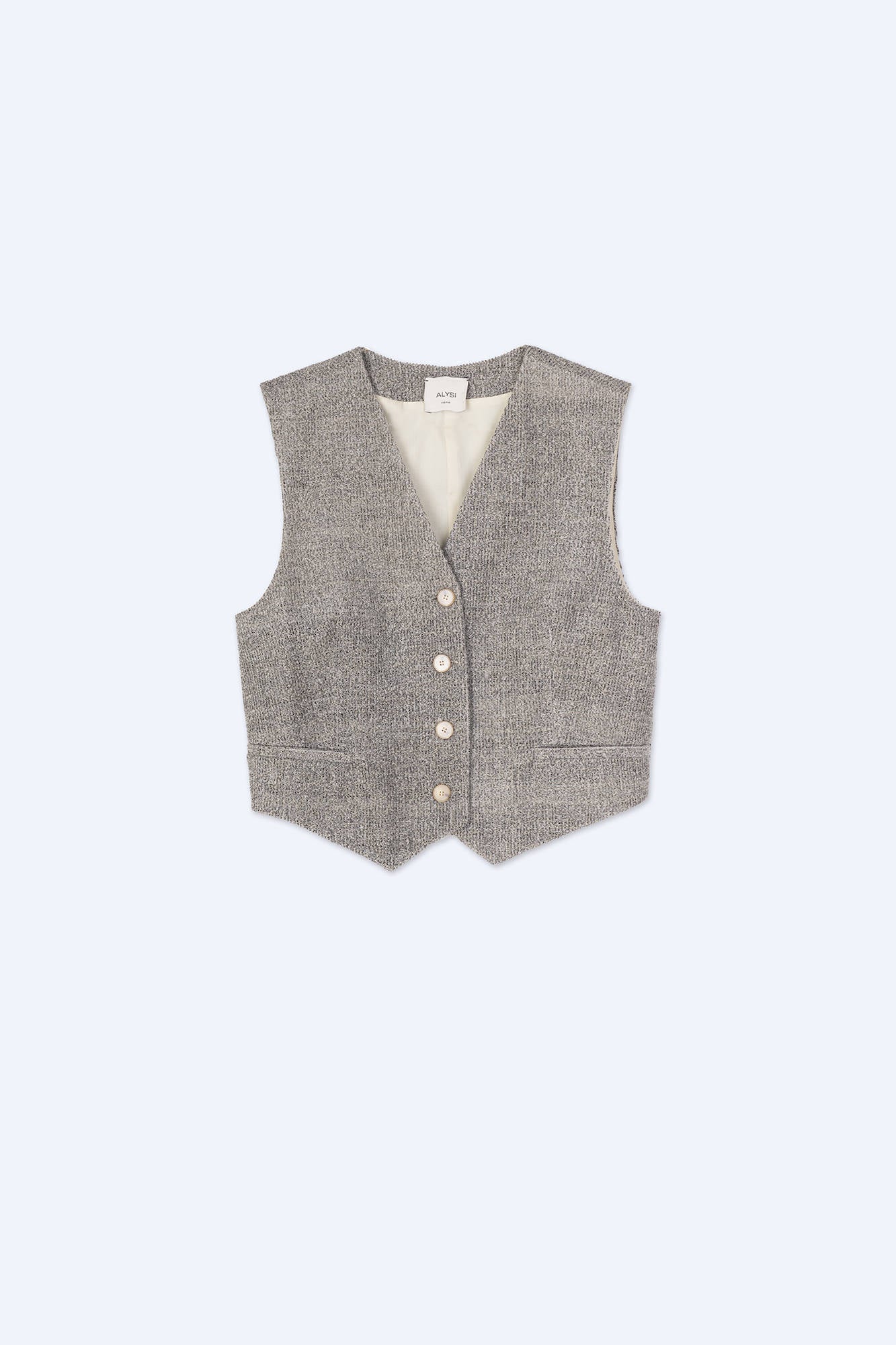 TAILORED MELANGE VELVET VEST