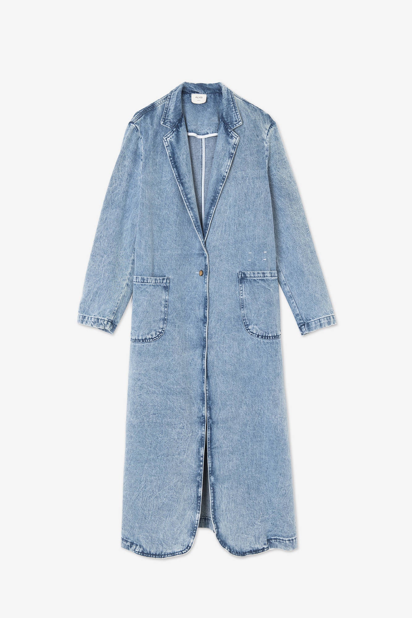 LONG DENIM DUSTER Bleach Blue