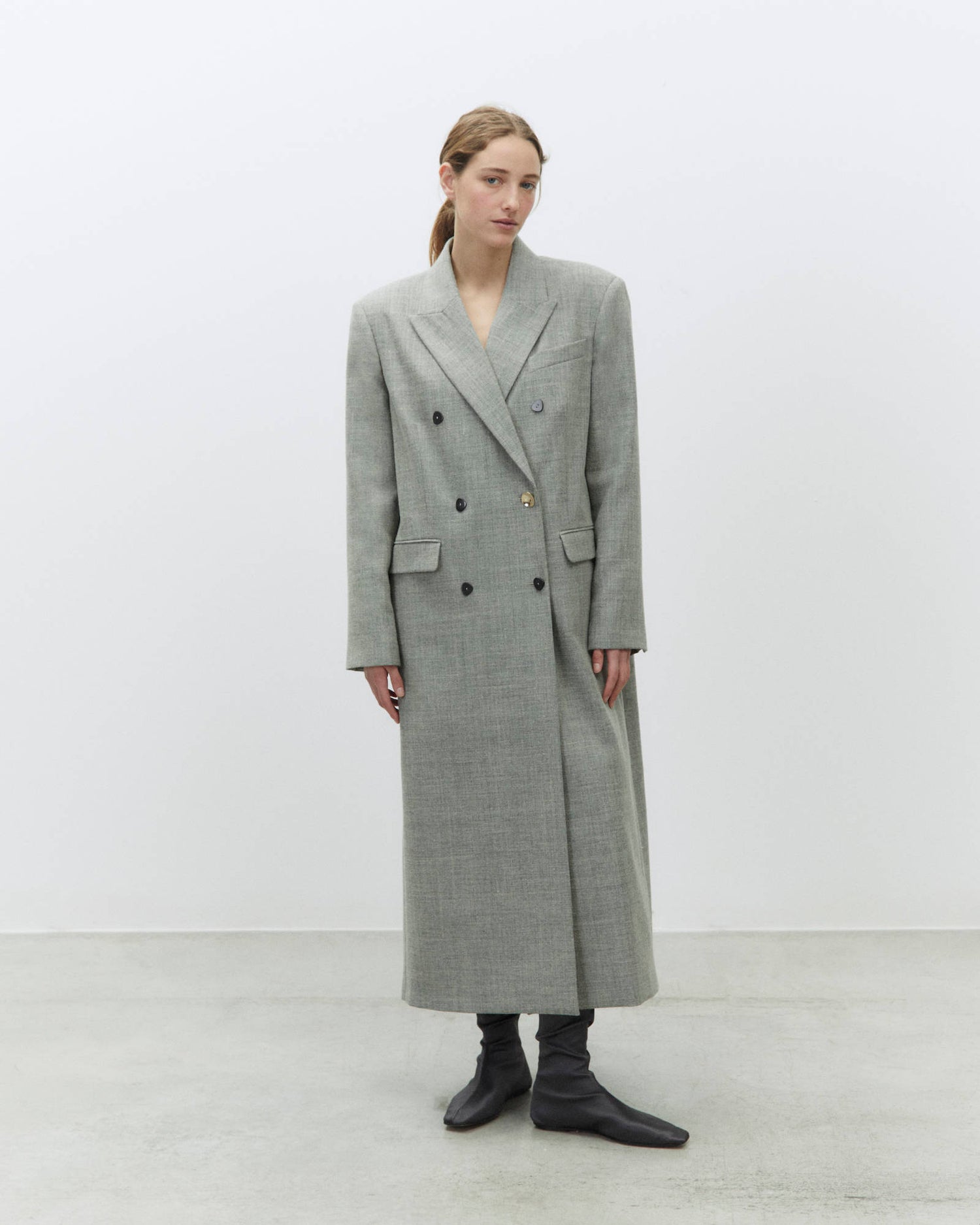 LONG WOOL GRANIGLIA COAT