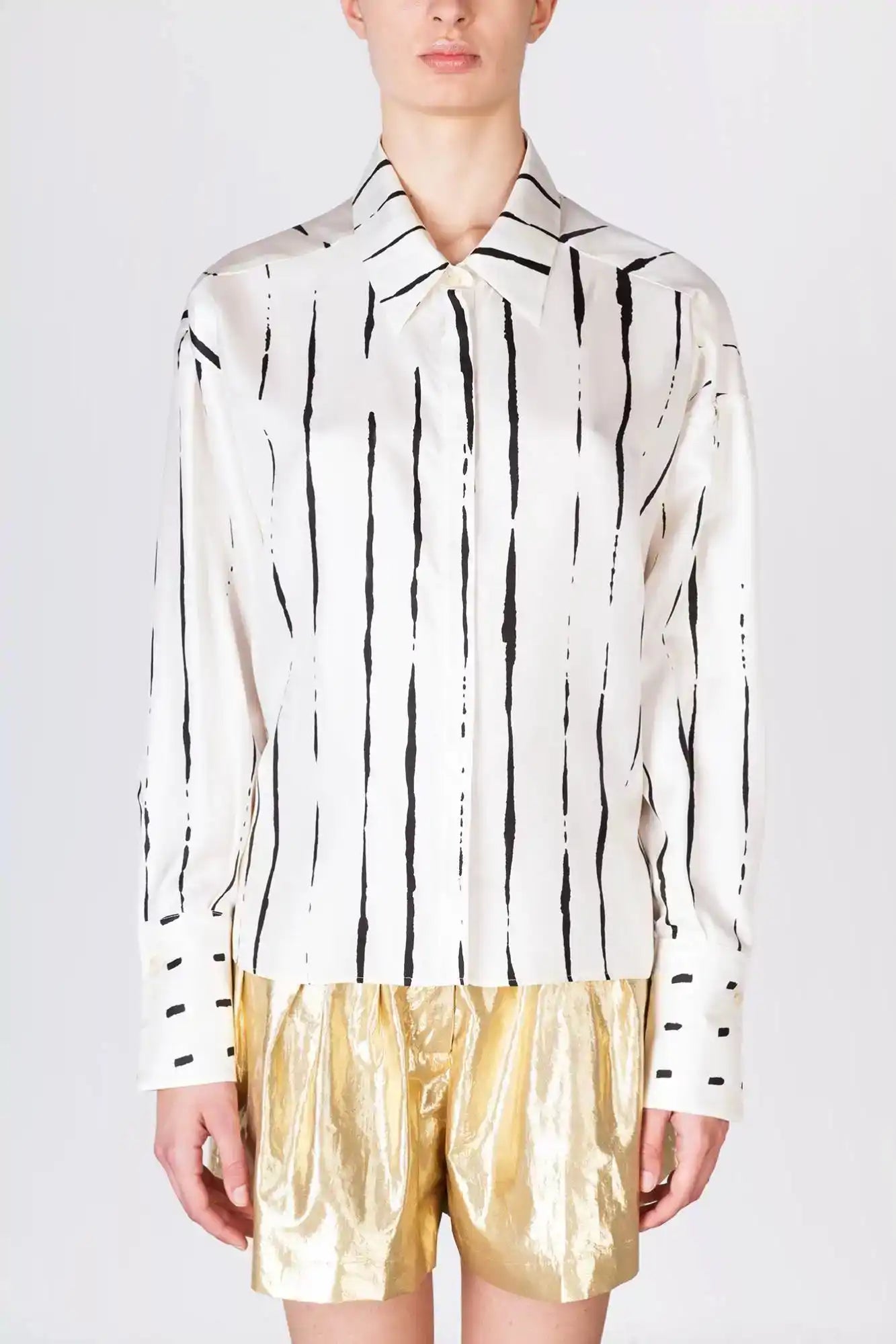 CAMICIA LINES & DOTS BOXY