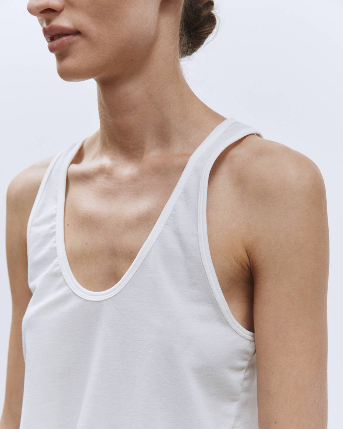 White JERSEY TOP TANK TOP