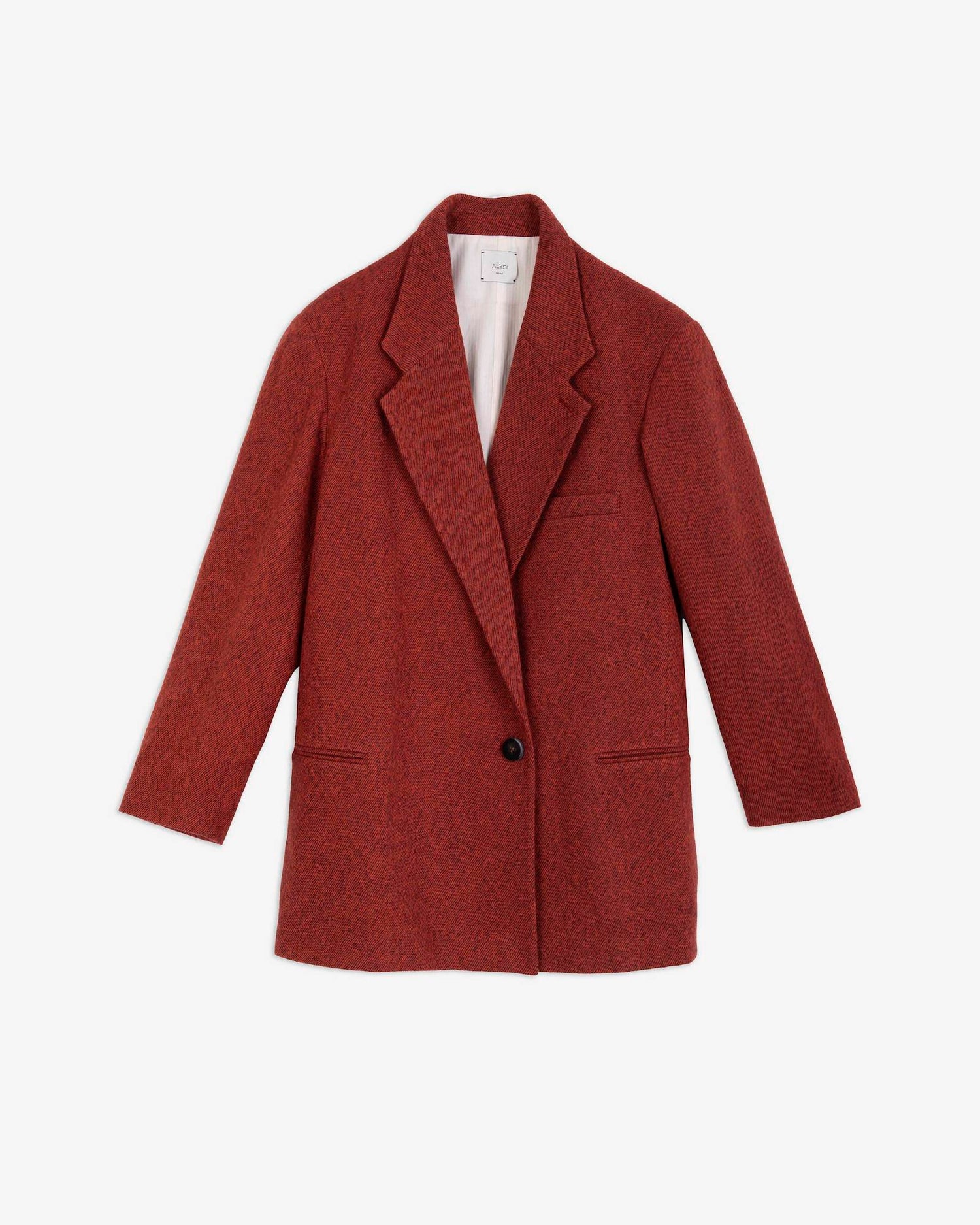 DIAGONAL CASHMERE COAT