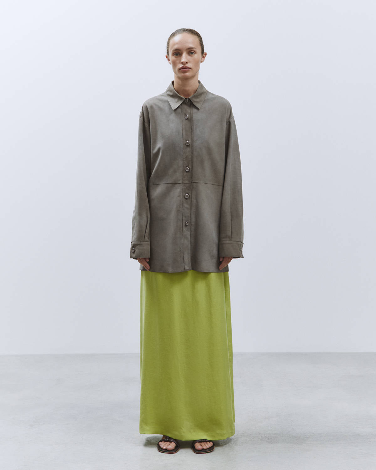 OVERSHIRT SUEDE Smoke